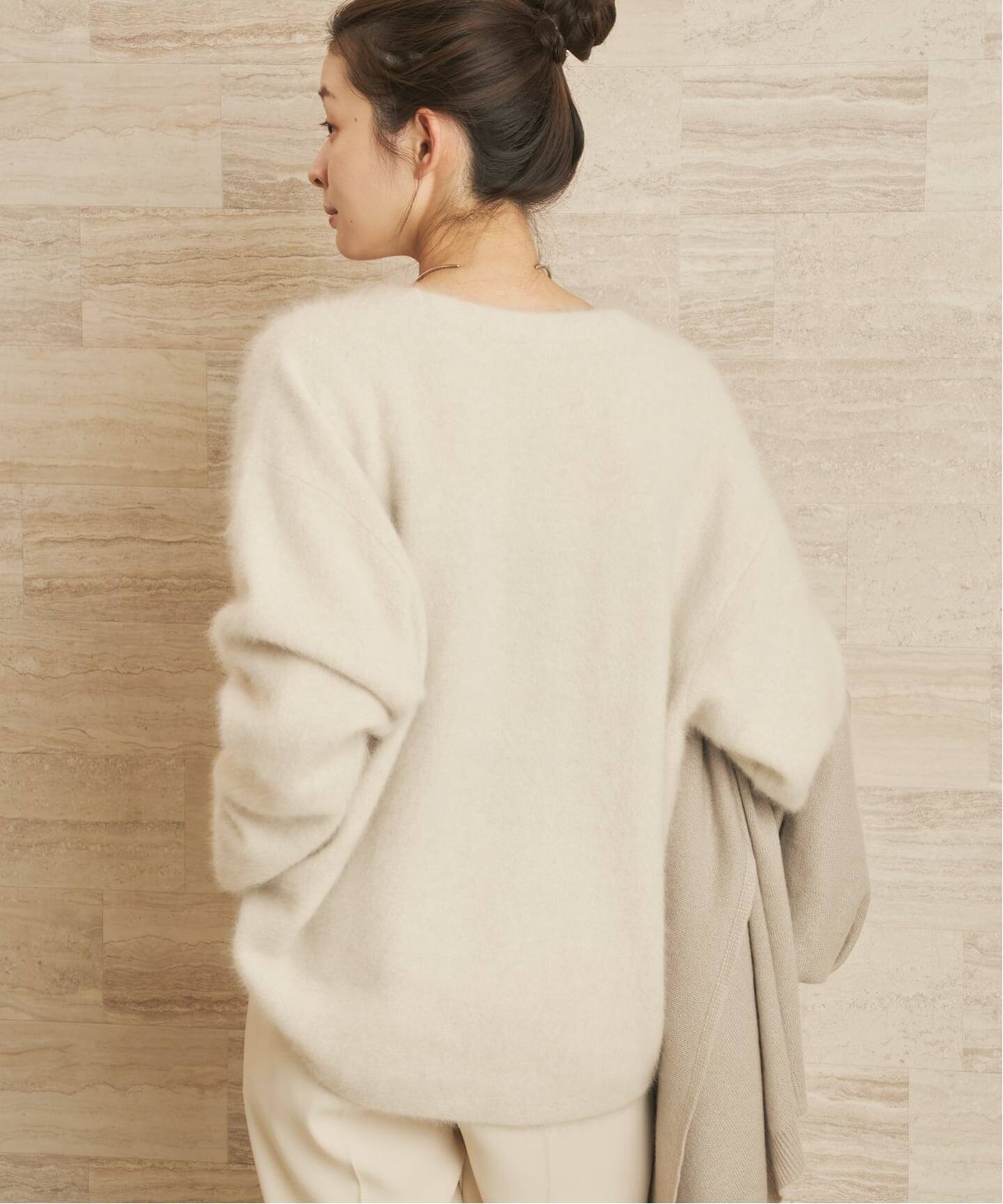 Light Fur V nuance プルオーバー（ニット／セーター）｜Plage