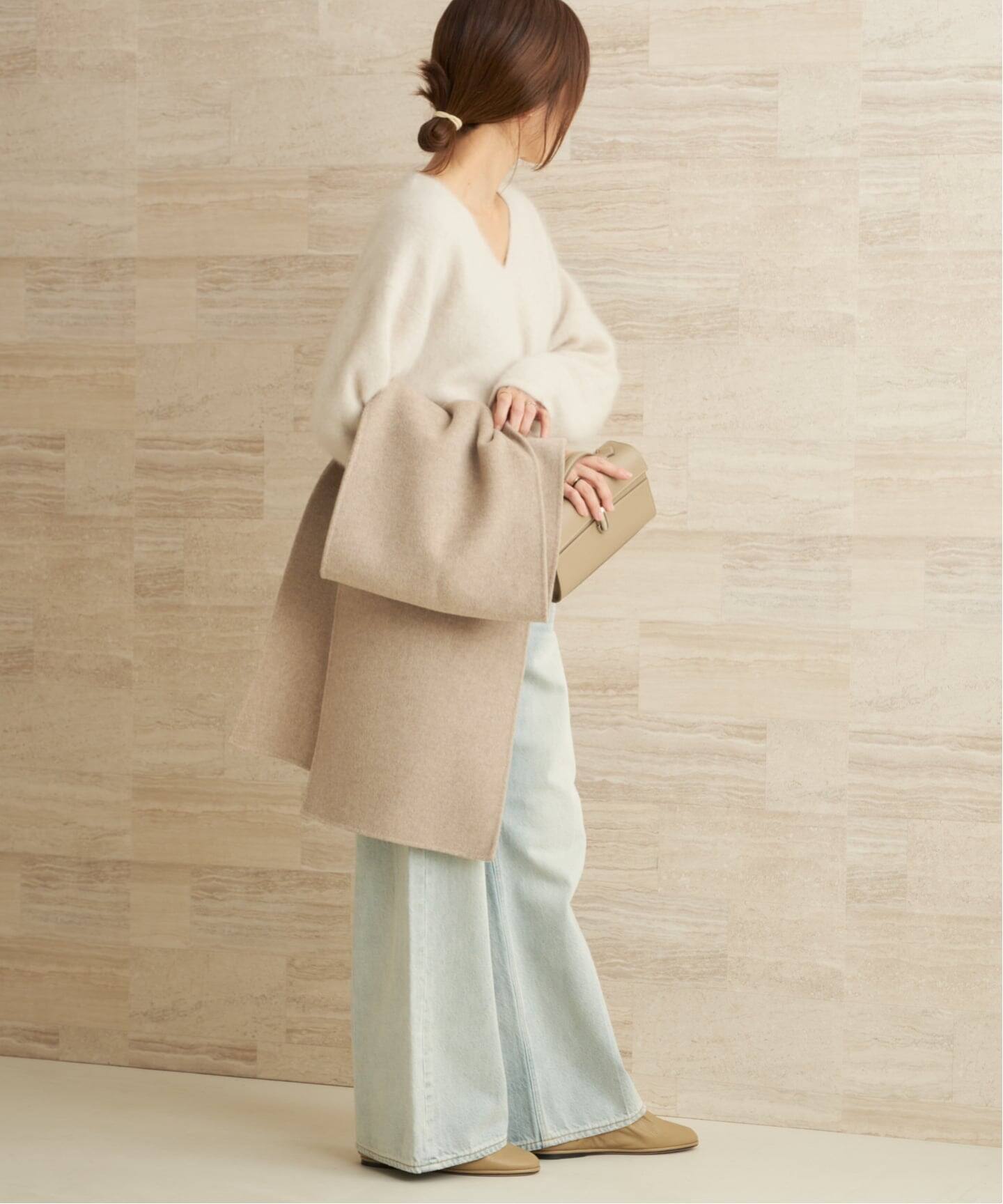 Light Fur V nuance プルオーバー（ニット／セーター）｜Plage