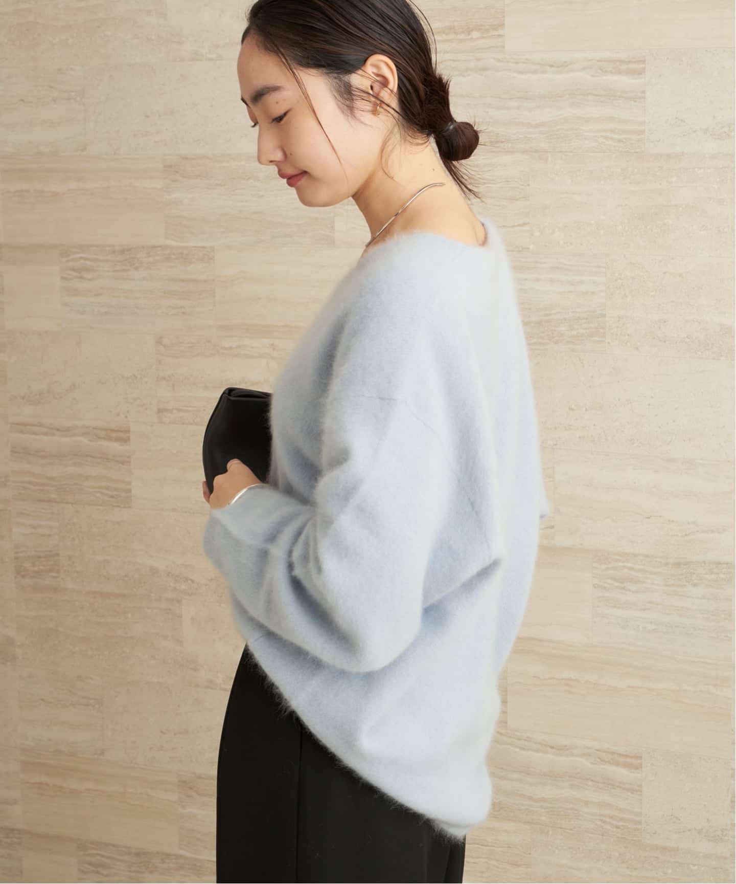 Light Fur V nuance プルオーバー（ニット／セーター）｜Plage