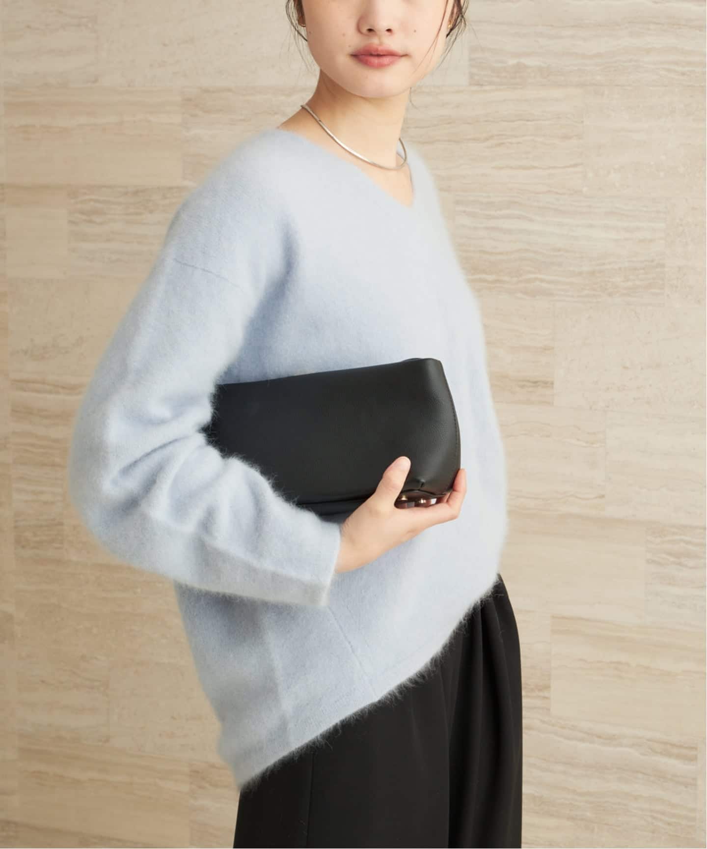 Light Fur V nuance プルオーバー（ニット／セーター）｜Plage