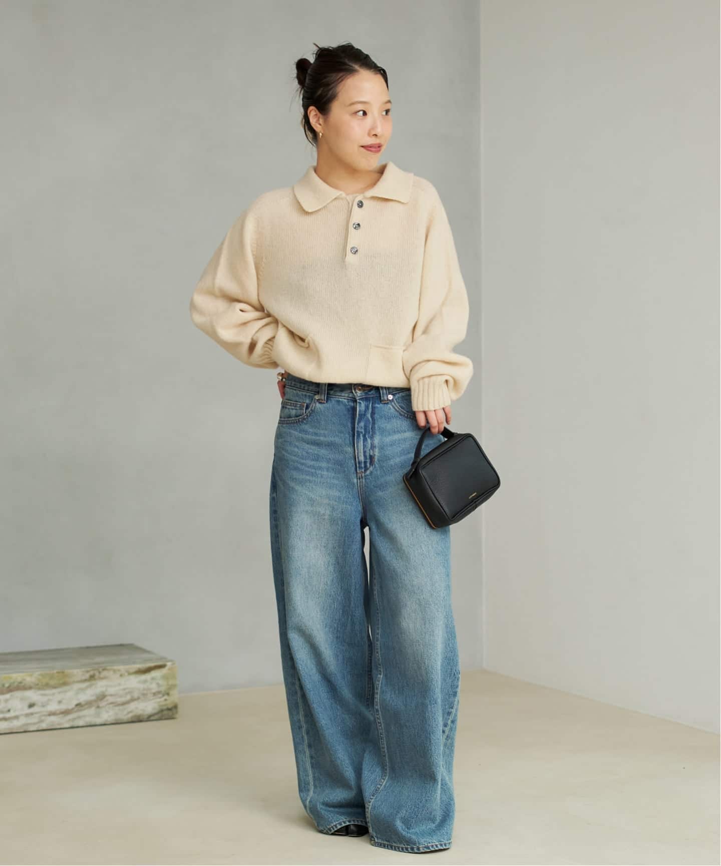 Plage WOOL ポロニットシャツ Plage WOOL ポロニットシャツ Plage WOOL ポロニットシャツ 2025
