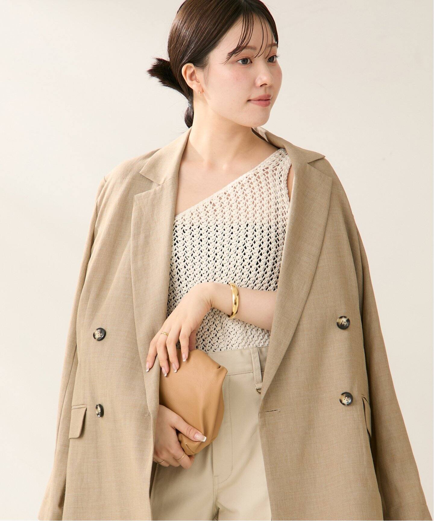 SEEALL/シーオール HAND KNITTED ONE SHOULDER トップス