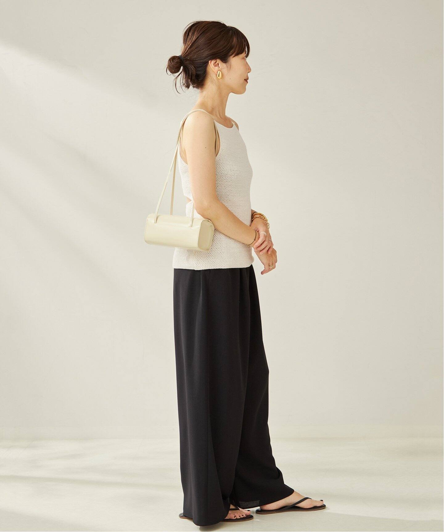 le / ル CROCHET BACK POINT トップス（ニット／セーター