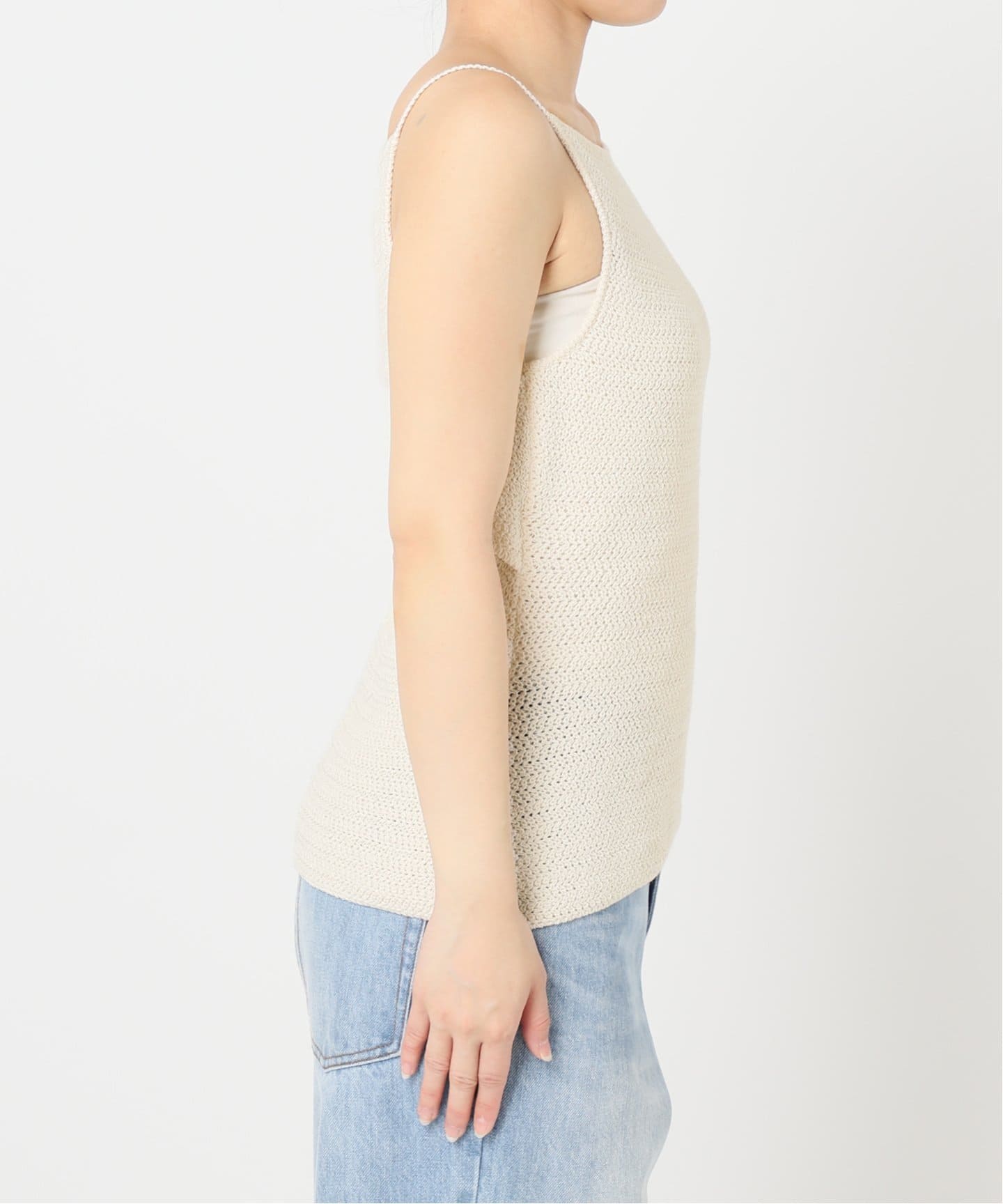 le / ル CROCHET BACK POINT トップス　Plage ニット le / ル CROCHET BACK POINT トップス（ニット／セーター