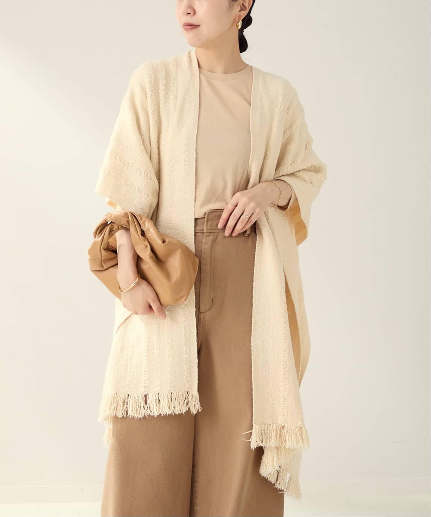 LAUREN MANOOGIAN / ローレン マヌージアン HANDKWOVEN LADDER SERAP ケープ