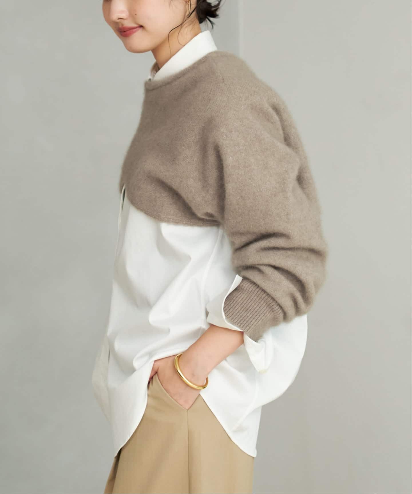 ENRICA / エンリカ SLEEVE CAPE ニット（ニット／セーター）｜Plage