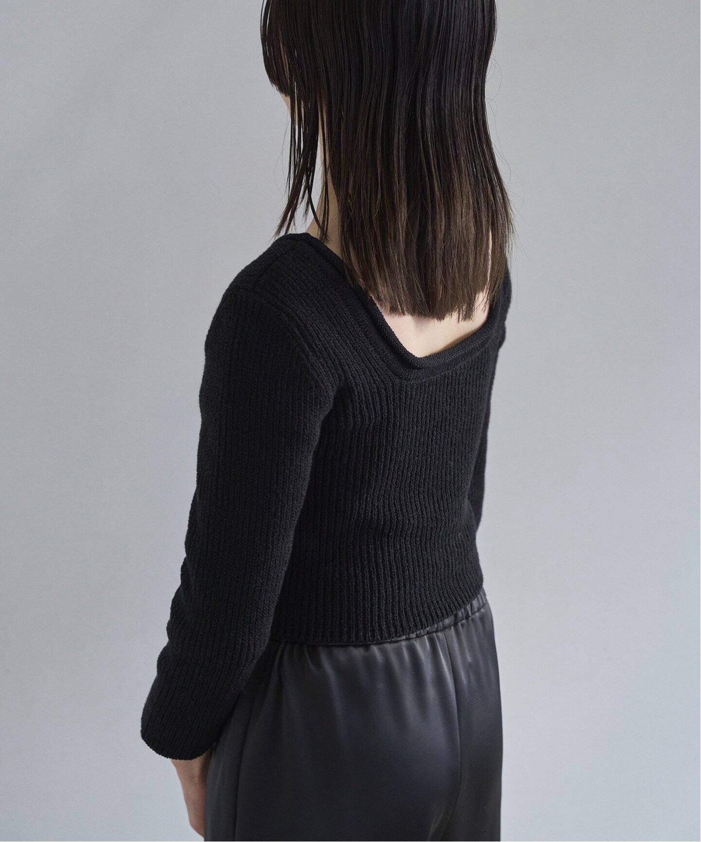 タイムセ-ル　plage　PAN 別注 RIB SQ/N MIDDLE SL PAN/パン 別注 RIB SQ/N MIDDLE SLトップス（ニット／セーター