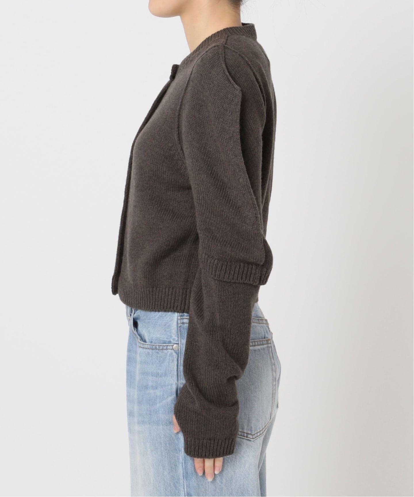 JANE SMITH / ジェーンスミス 別注 7G BIG SHOULDER CREW カーディガン