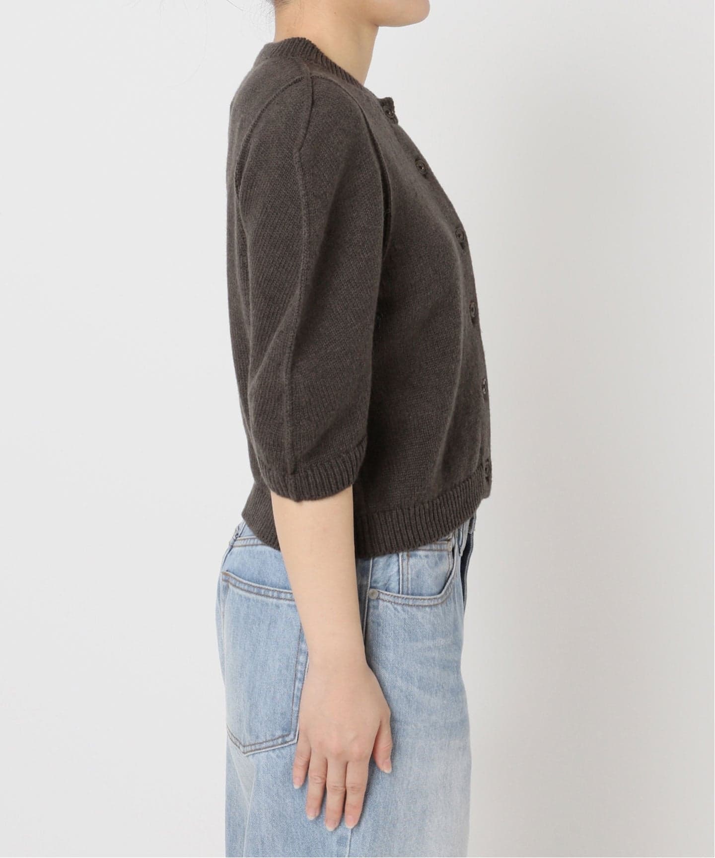 JANE SMITH / ジェーンスミス 別注 7G BIG SHOULDER CREW カーディガン