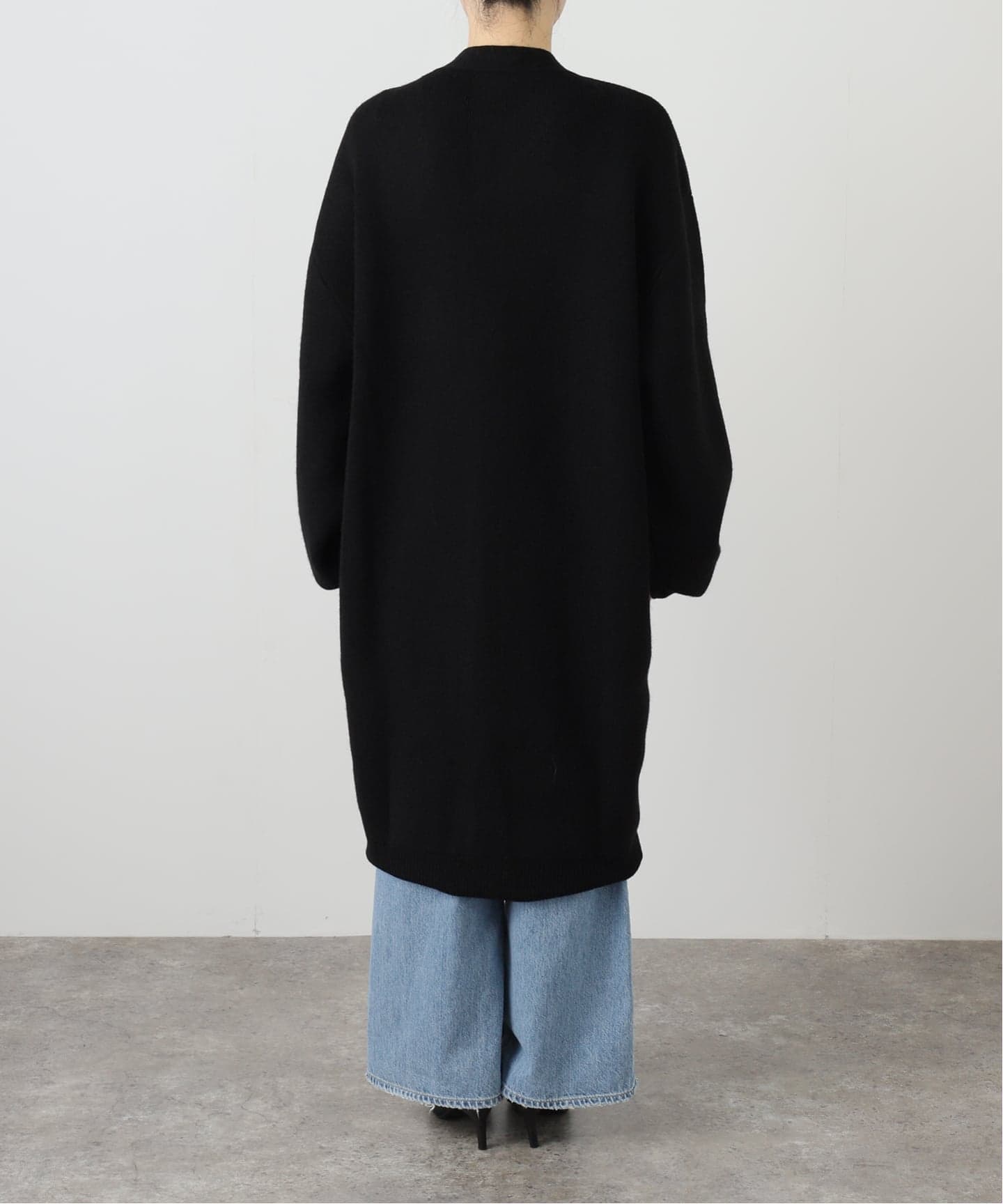 シーオール seeall シルクカシミヤ　カーディガン　ブラック　黒　F フリー SEEALL (シーオール) [ OVERSIZED CARDIGAN ] シルク×カシミヤ