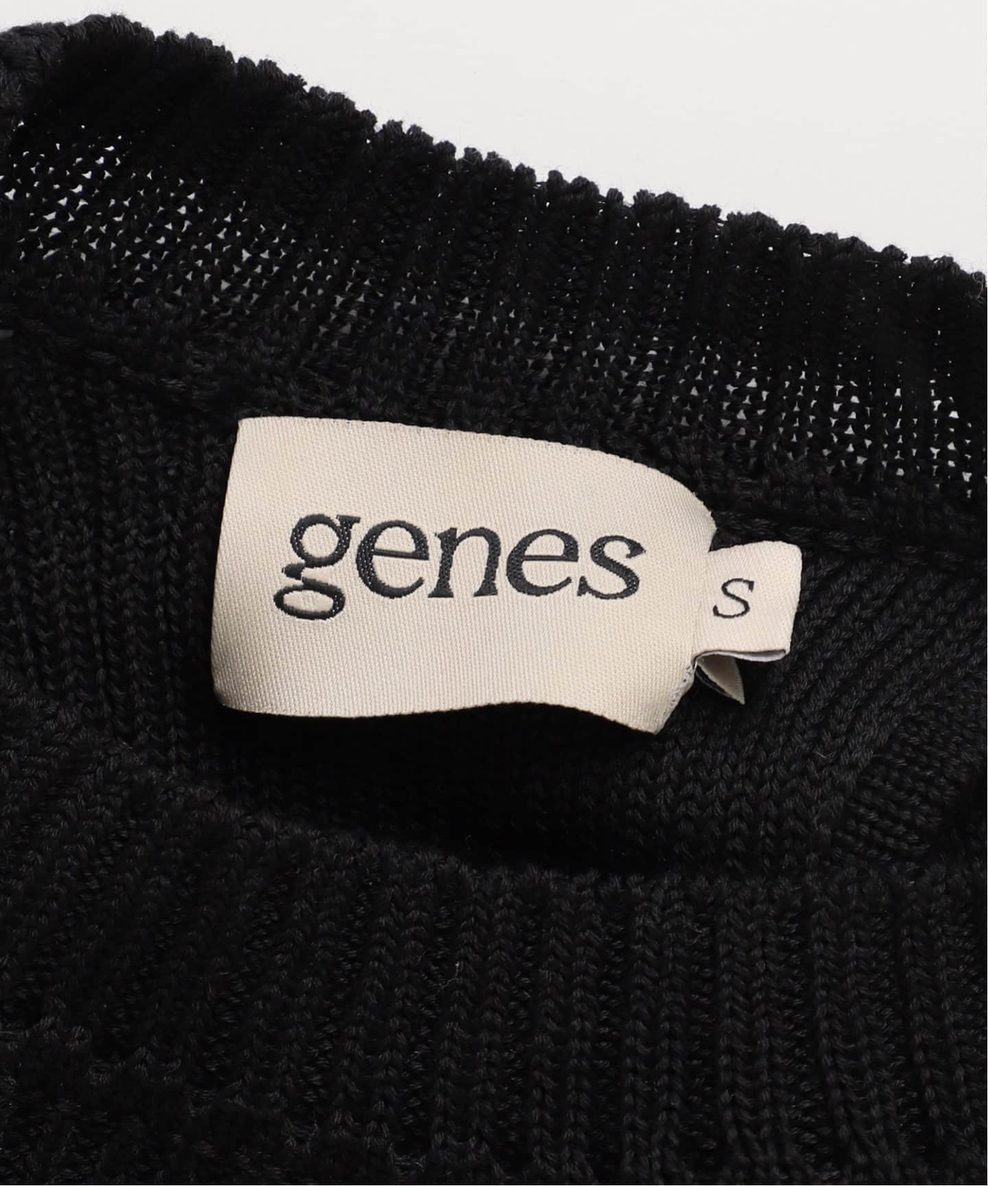 GENES / ジェネス ANIA TOP BLACK トップス（ニット／セーター