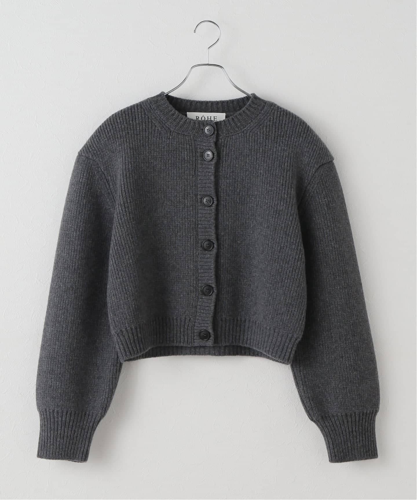 Plageプラージュ　Collar カーディガン　グレー プラージュ Plage Collar カーディガン （グレー） - ファッション通販