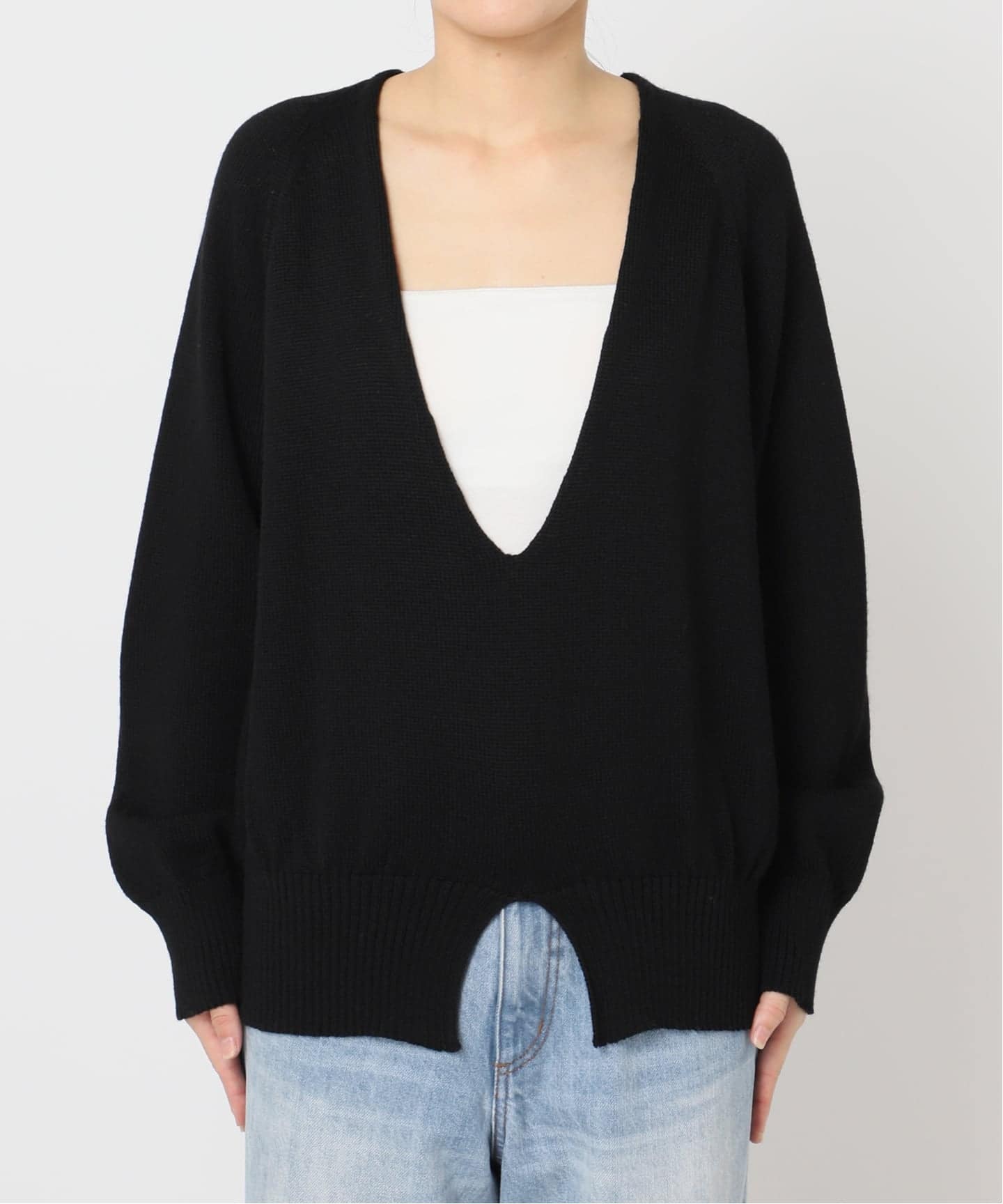 新品 plage プラージュ ニット ブラック 予約》NEPLA. / ネプラ 別注 V ニット(ブラック)（ニット