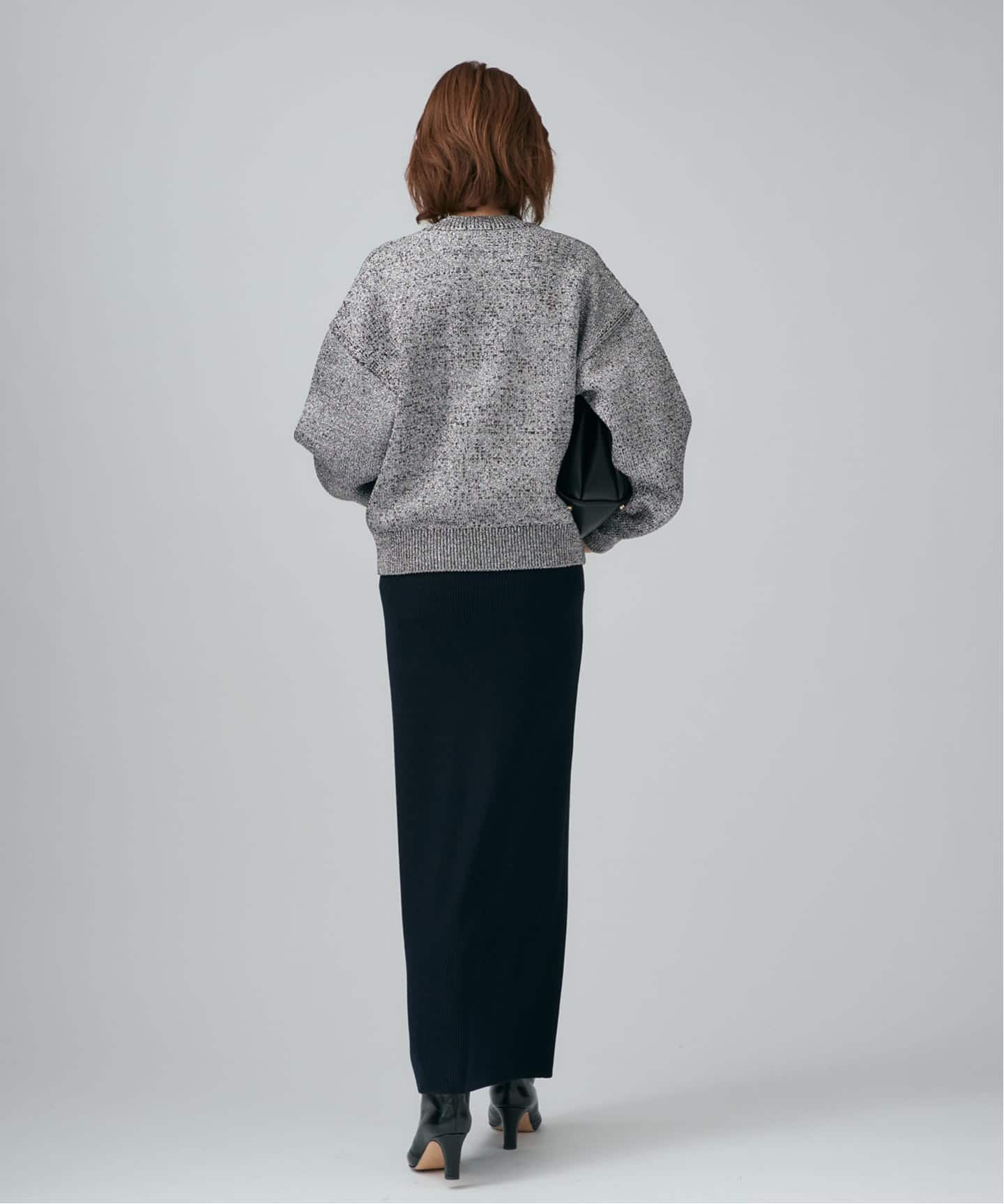 ラメリリヤーン クルーネックプルオーバー（ニット／セーター