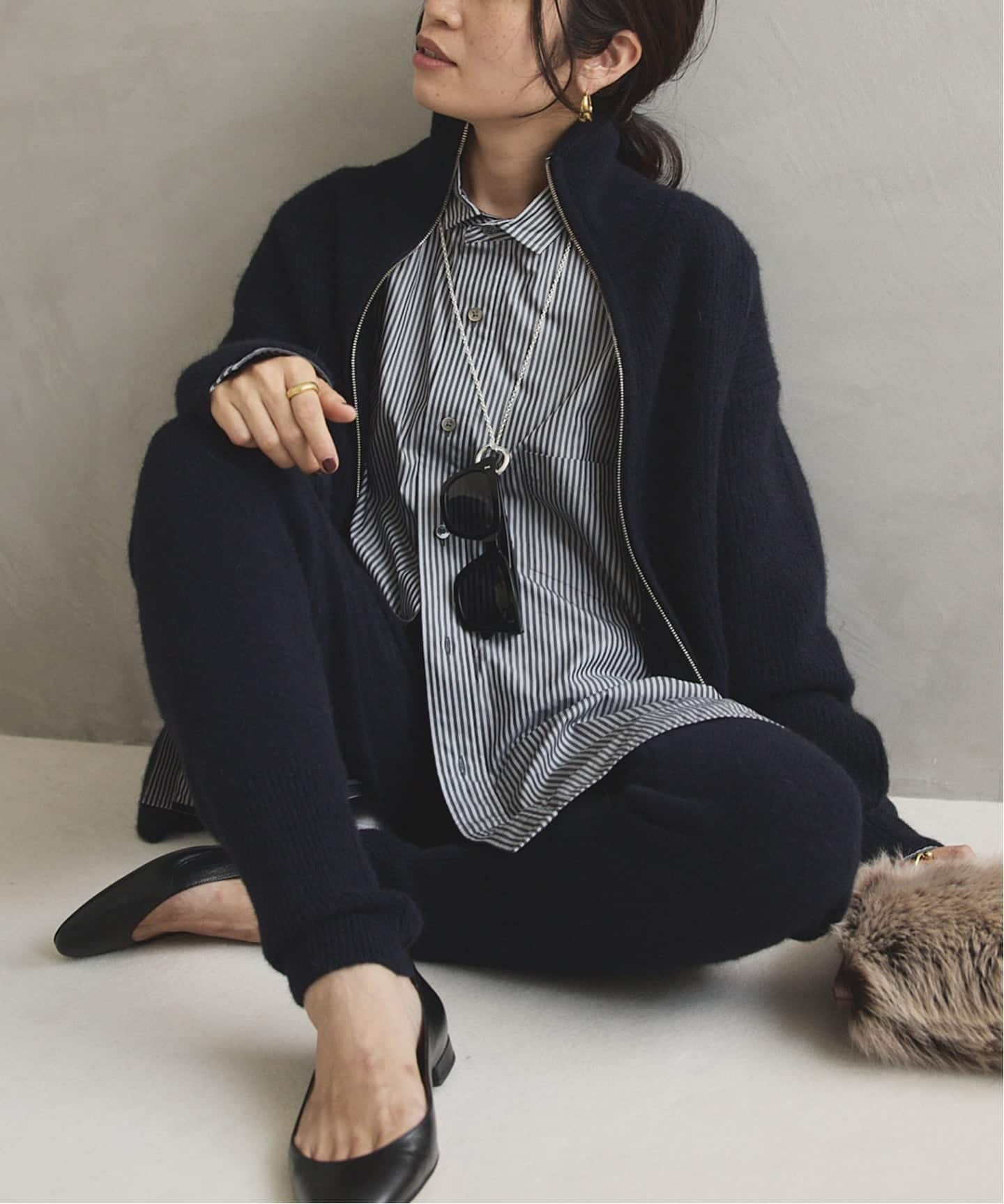 woolyakmix knit ZIPカーディガン（カーディガン）｜VERMEIL par iena