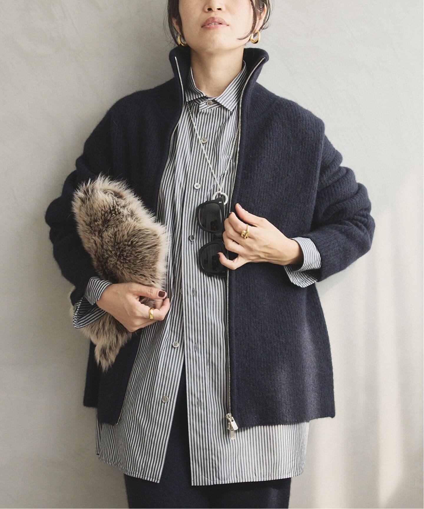 予約》woolyakmix knit ZIPカーディガン（カーディガン