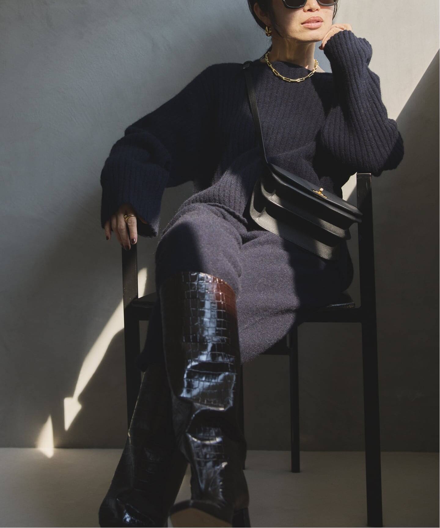 wool yak mix rib Knit プルオーバー（ニット／セーター）｜VERMEIL