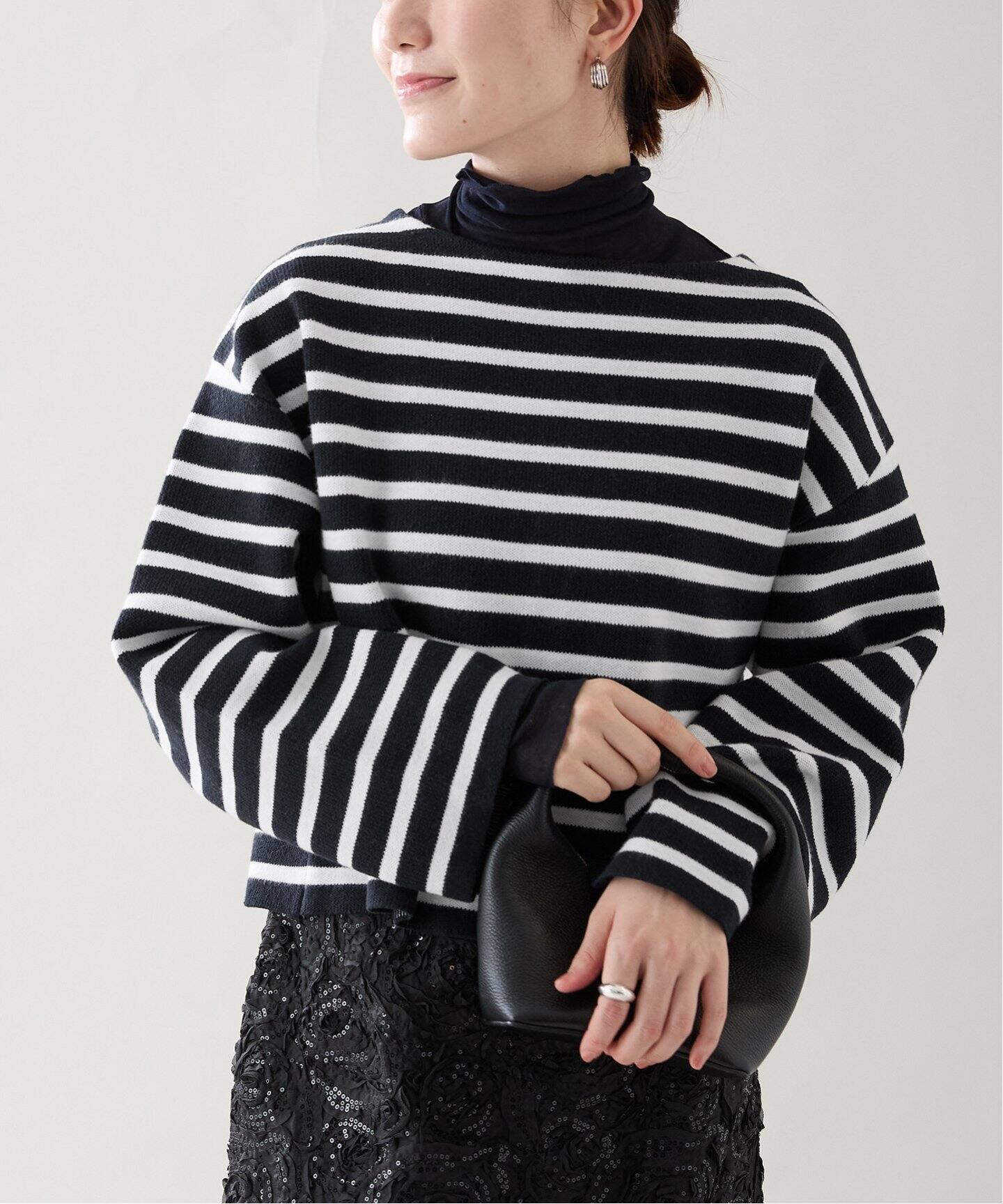 2way パターンボーダープルオーバー（ニット／セーター）｜VERMEIL par  