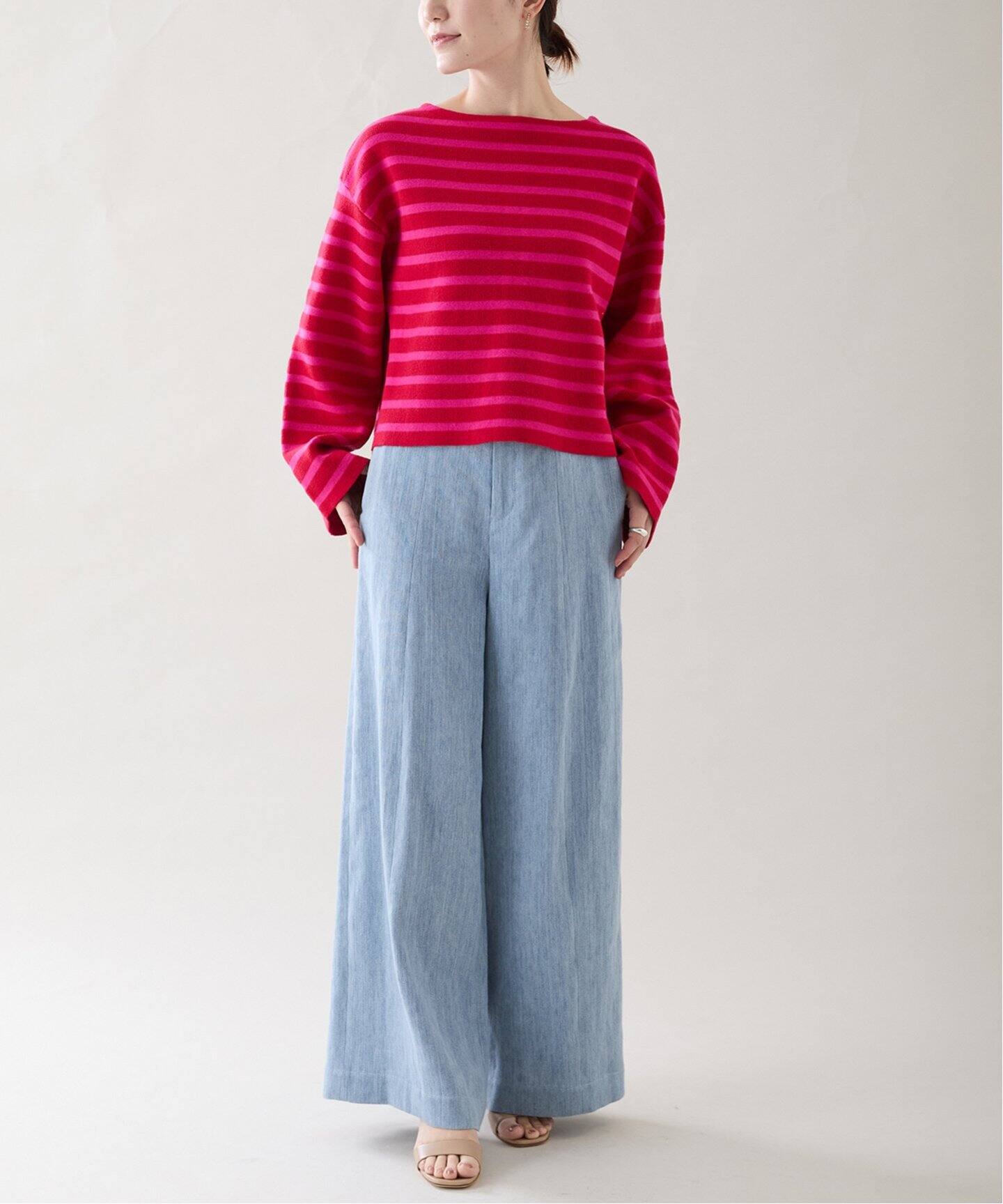 2way パターンボーダープルオーバー（ニット／セーター）｜VERMEIL par