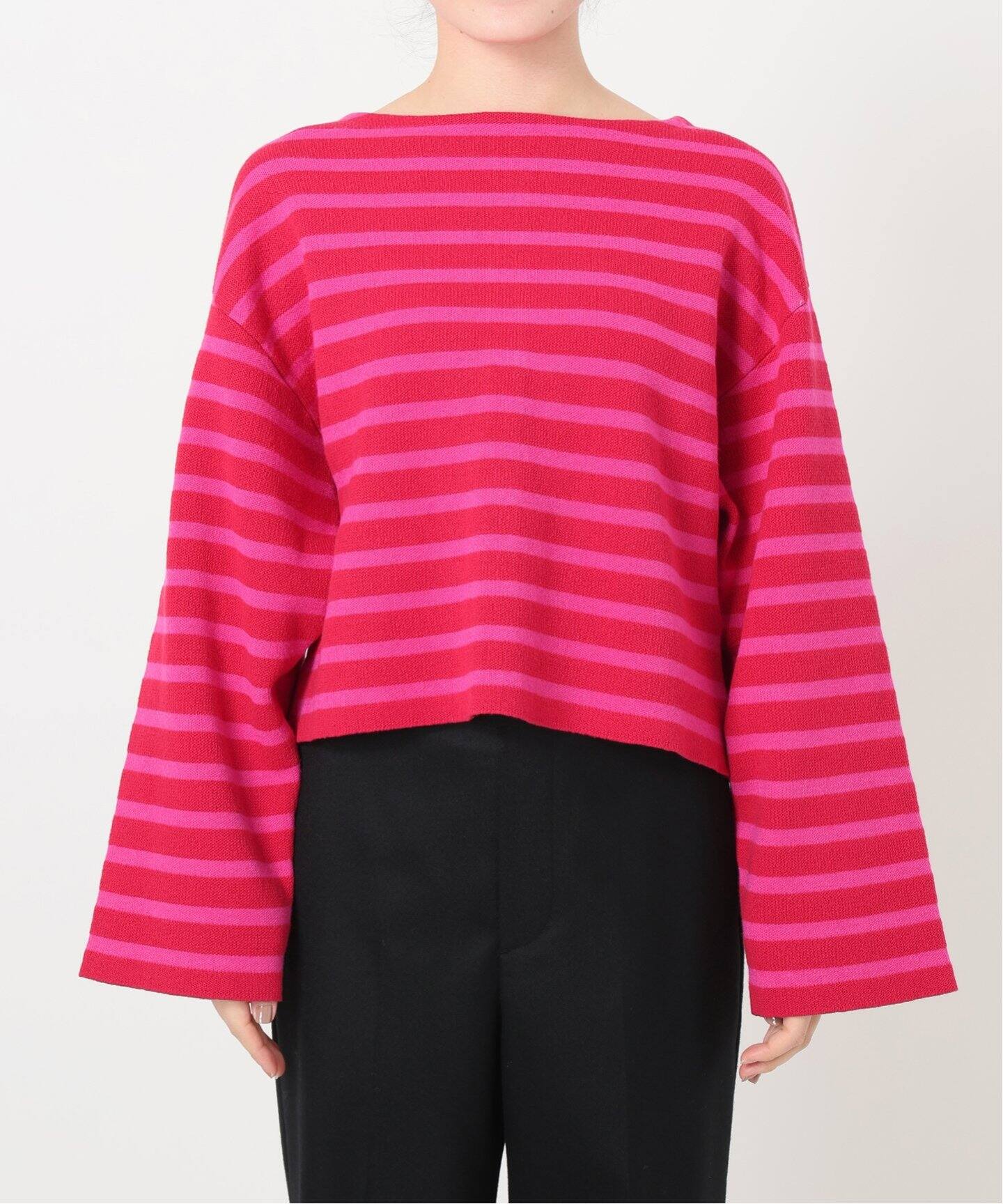 2way パターンボーダープルオーバー（ニット／セーター）｜VERMEIL par