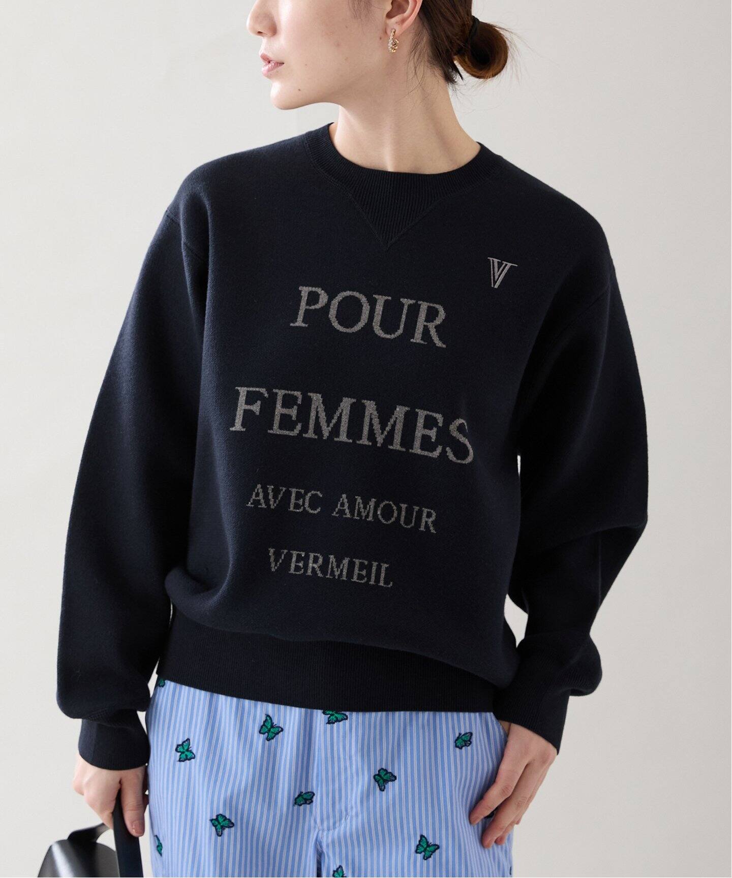 LOGO ジャガードニットプルオーバー（ニット／セーター）｜VERMEIL par  