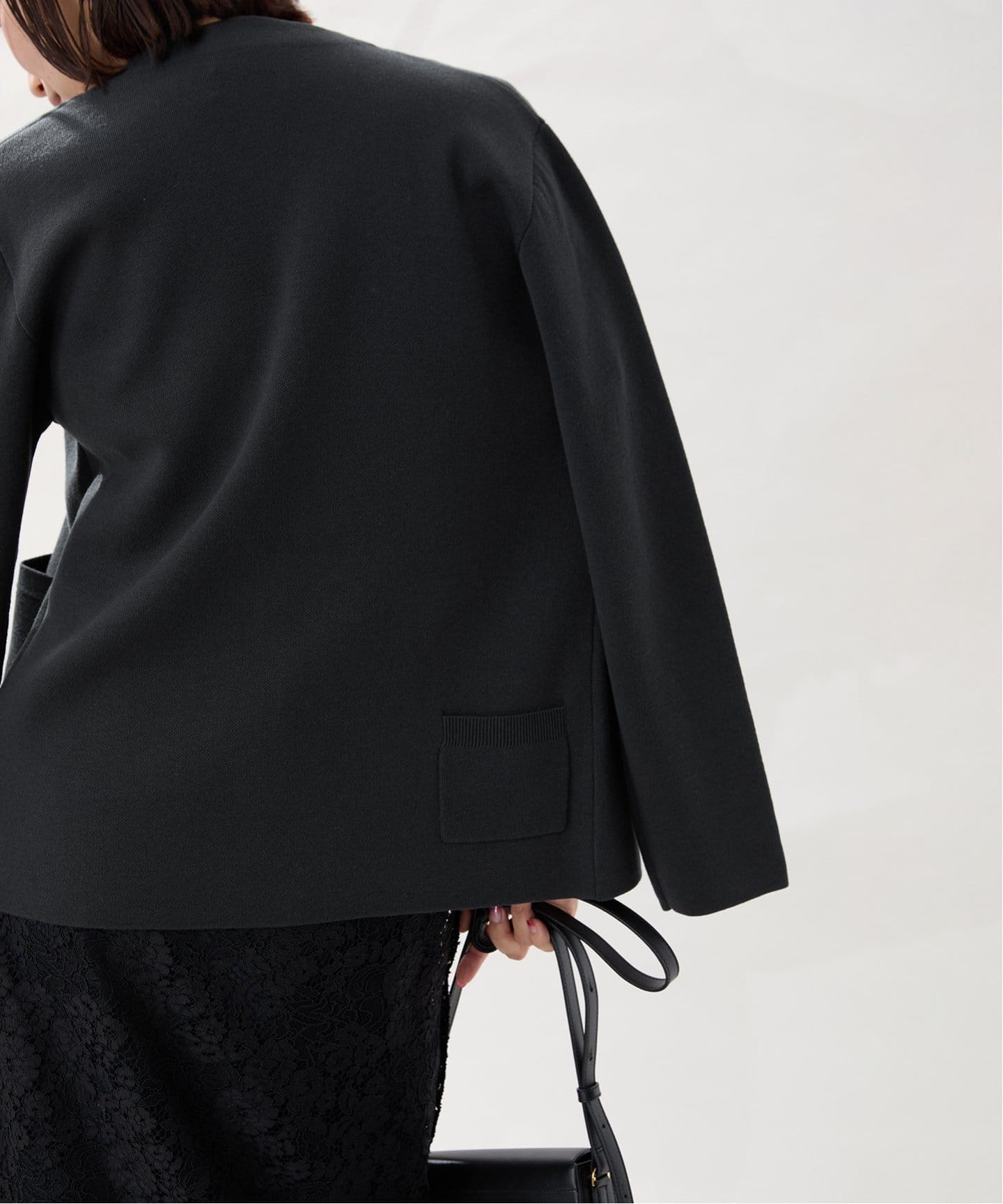 collarless soft knit ジャケット（カーディガン）｜VERMEIL par