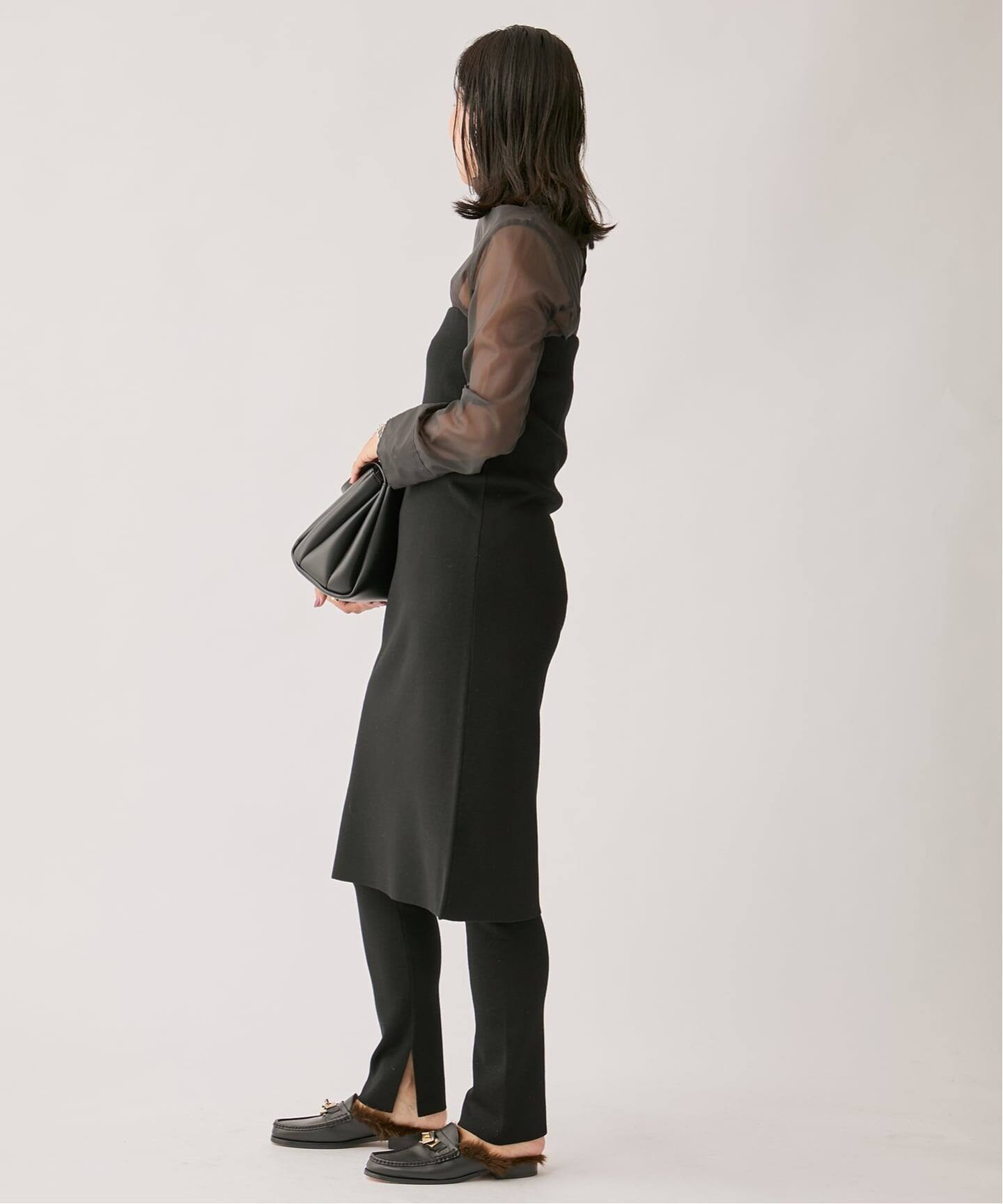 予約》wool knit narrow スカート（ロング・マキシ丈スカート