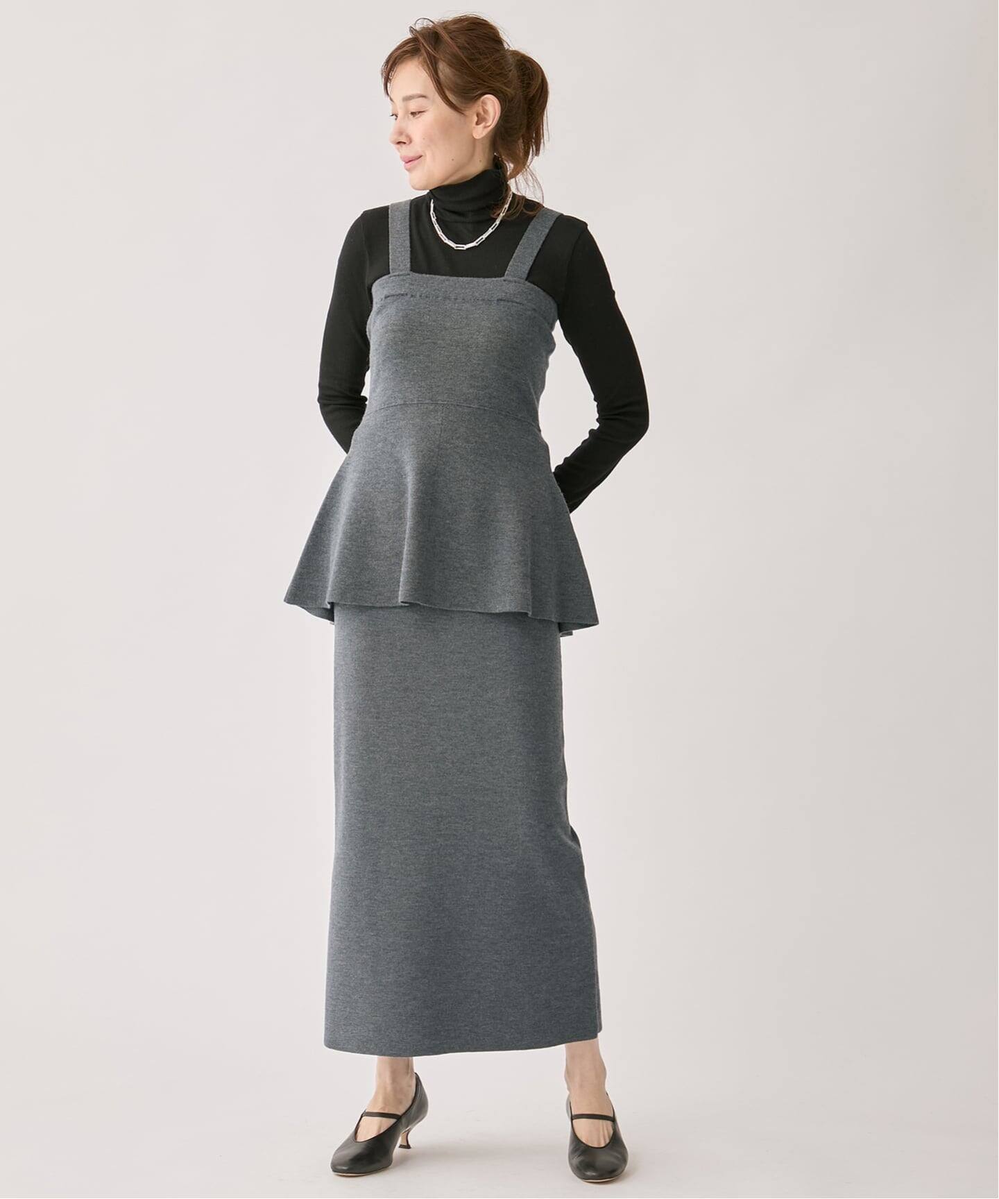 予約》wool knit narrow スカート（ロング・マキシ丈スカート