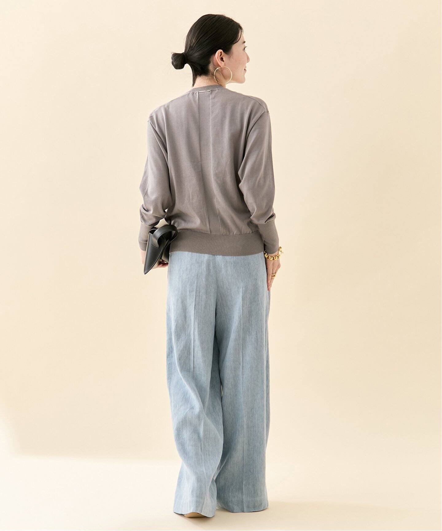 cotton silk crew プルオーバー（ニット／セーター）｜VERMEIL par  