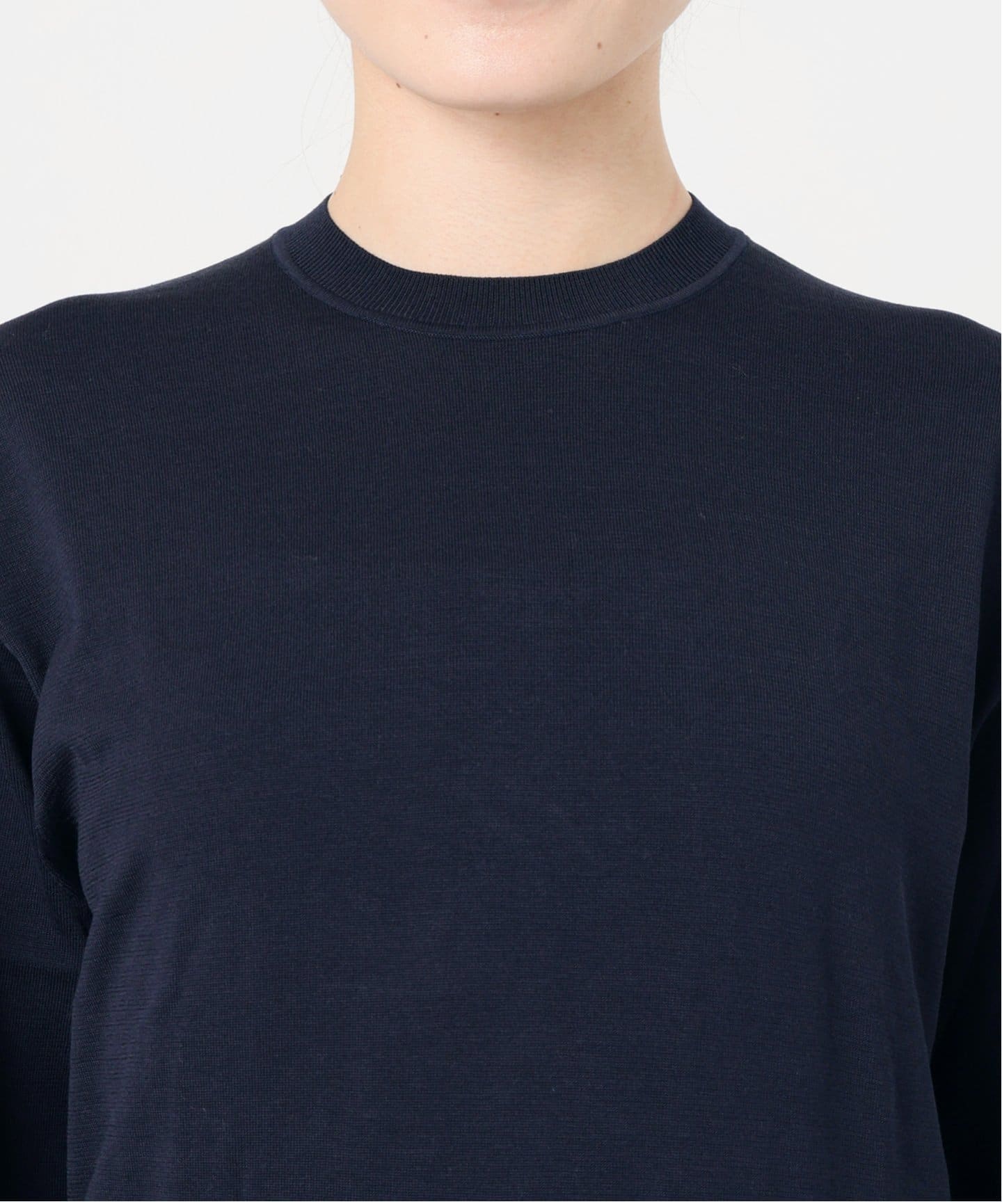 cotton silk crew プルオーバー（ニット／セーター）｜VERMEIL par