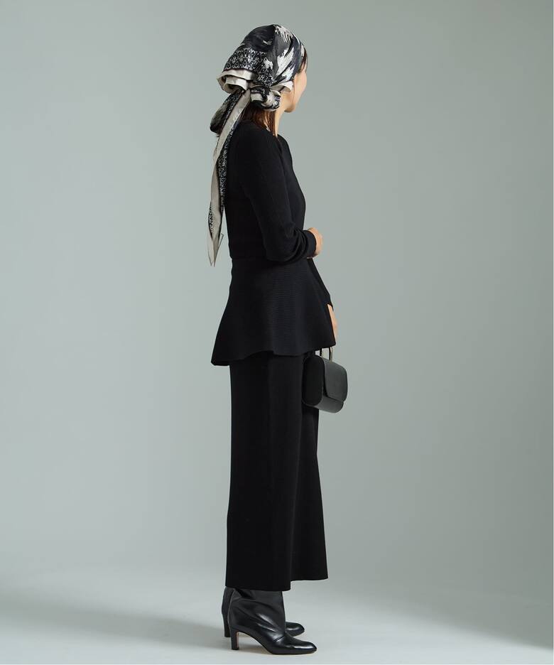 Peplum Rib Knit ワンピース（ニットワンピース）｜VERMEIL par iena 