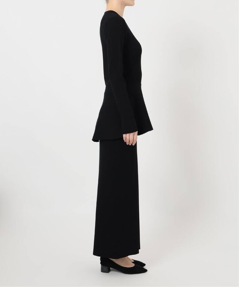 Peplum Rib Knit ワンピース（ニットワンピース）｜VERMEIL par iena 