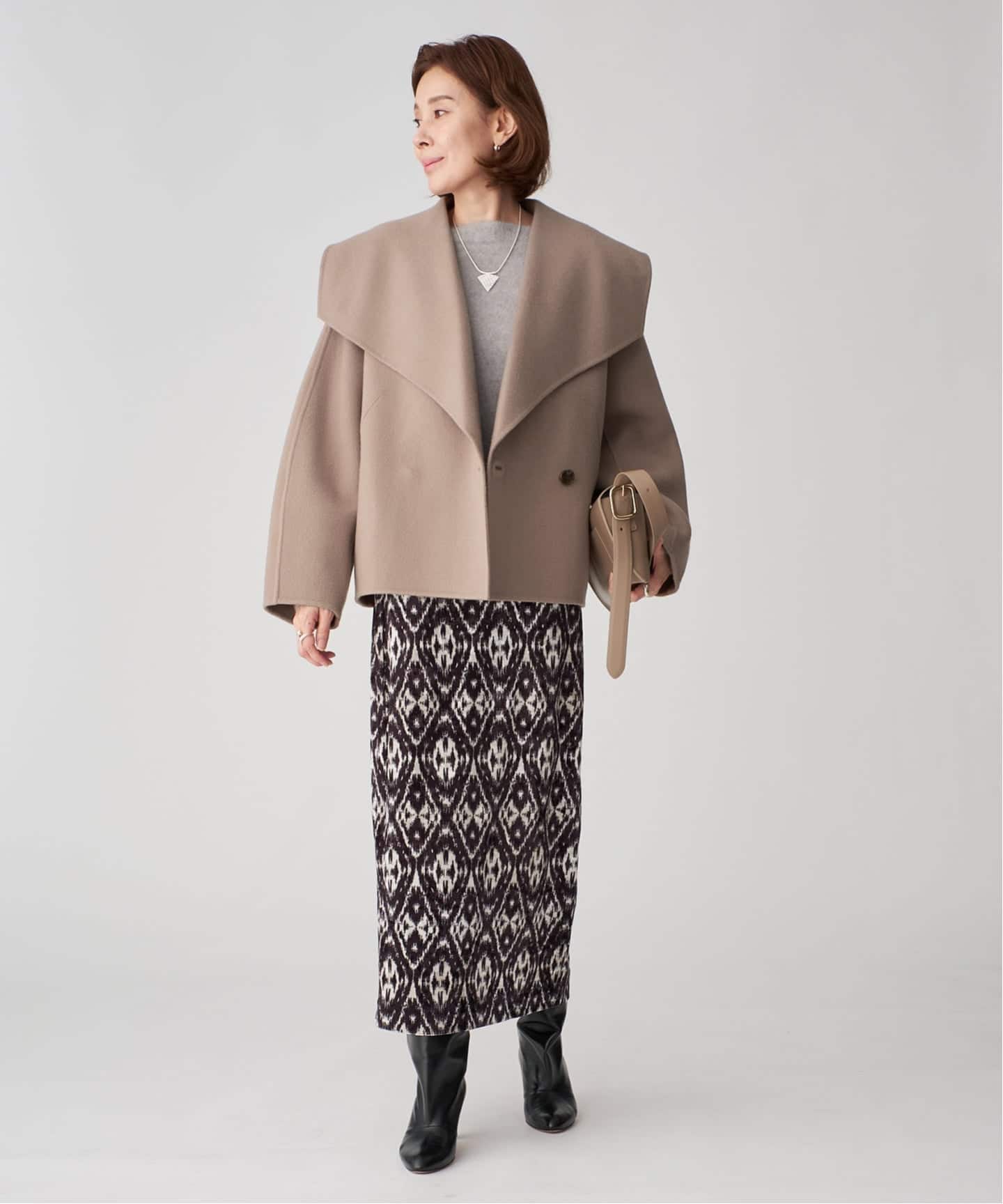 じゅっちー　　vermeil par iena Wフェイスニットブルゾン 予約》FOX 70 Blend Knit（ニット／セーター）｜VERMEIL par