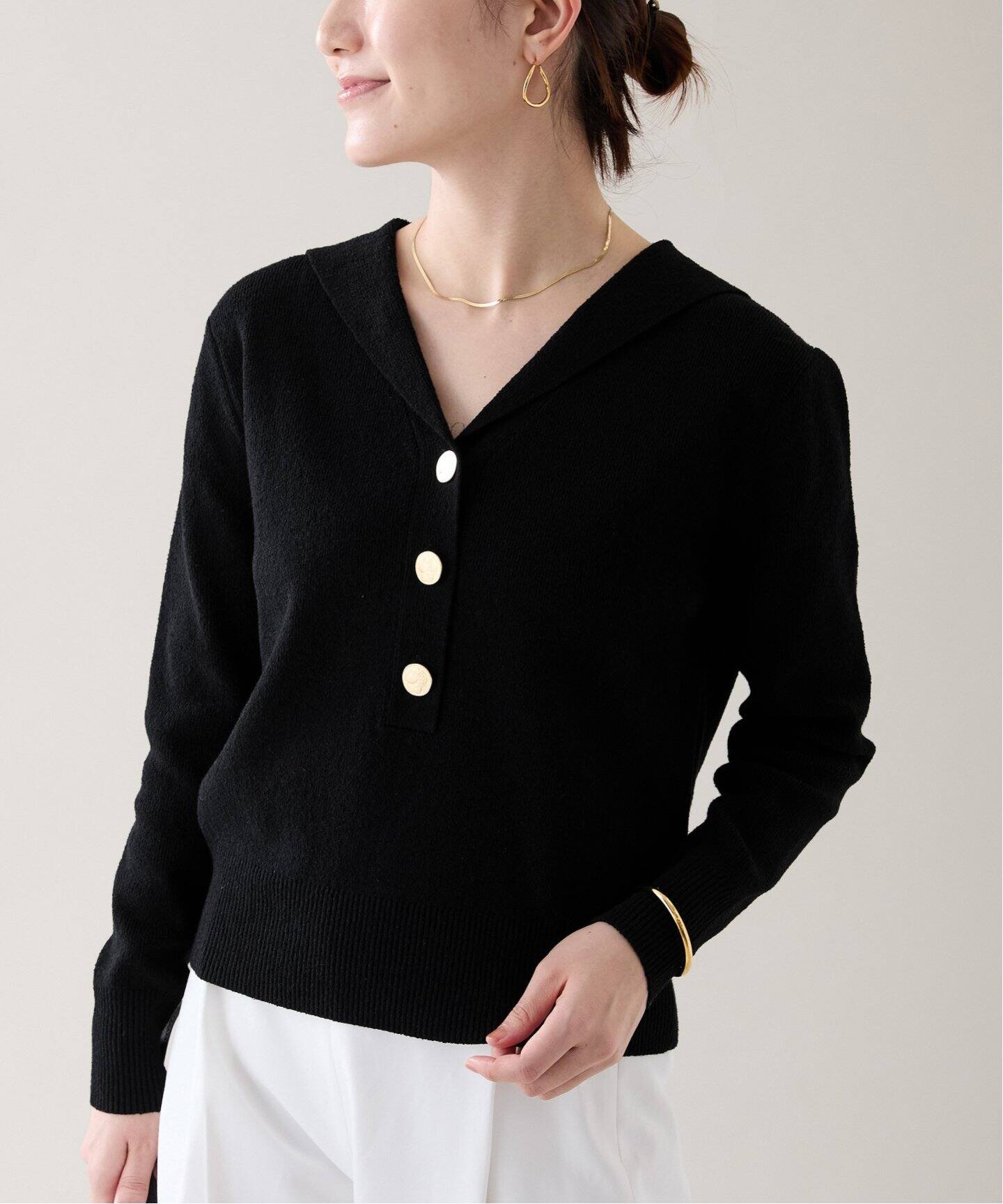 GOLD point sailor knit（ニット／セーター）｜VERMEIL par iena 