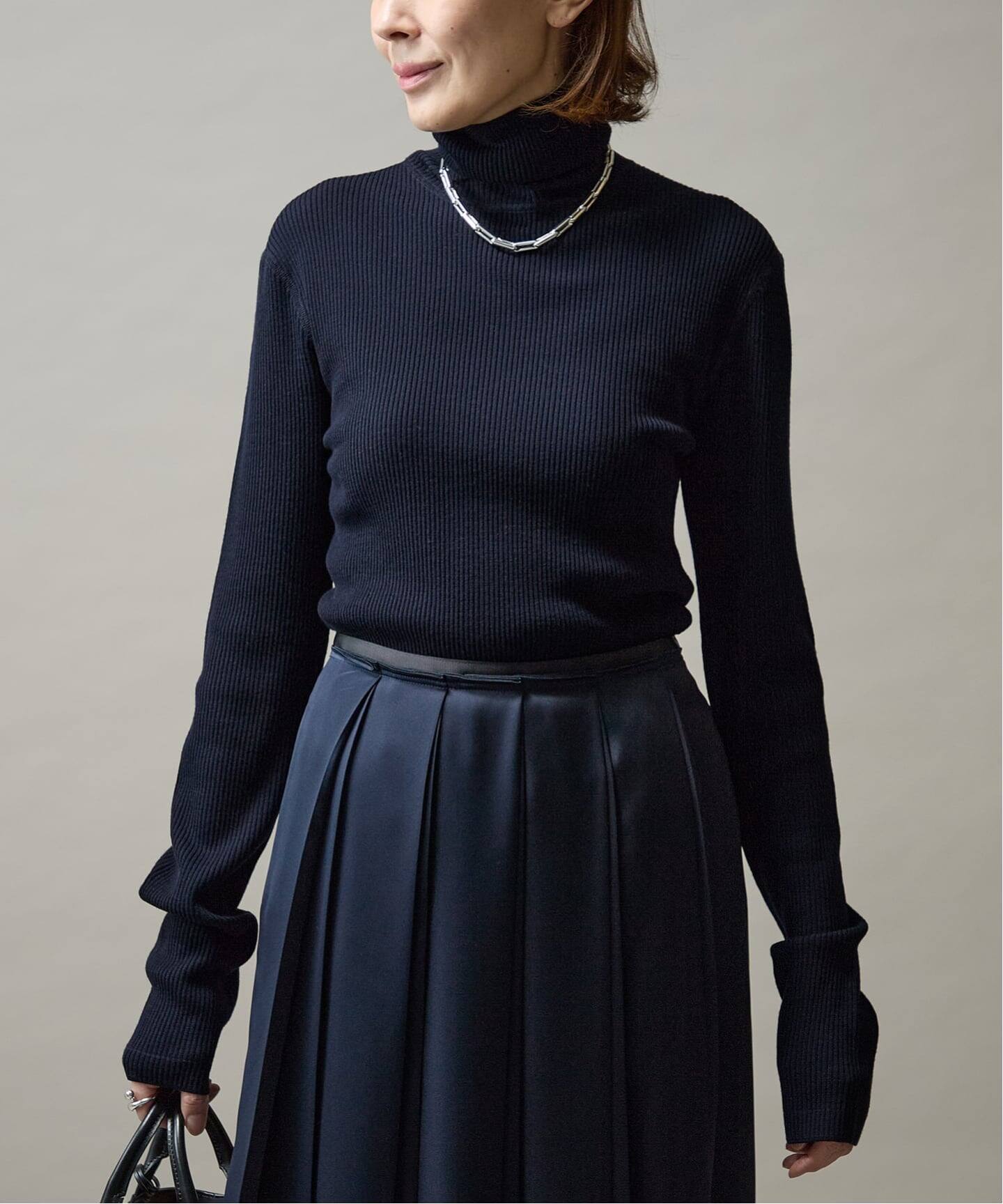 Embraced wool RIB Turtle ニット（ニット／セーター）｜VERMEIL par
