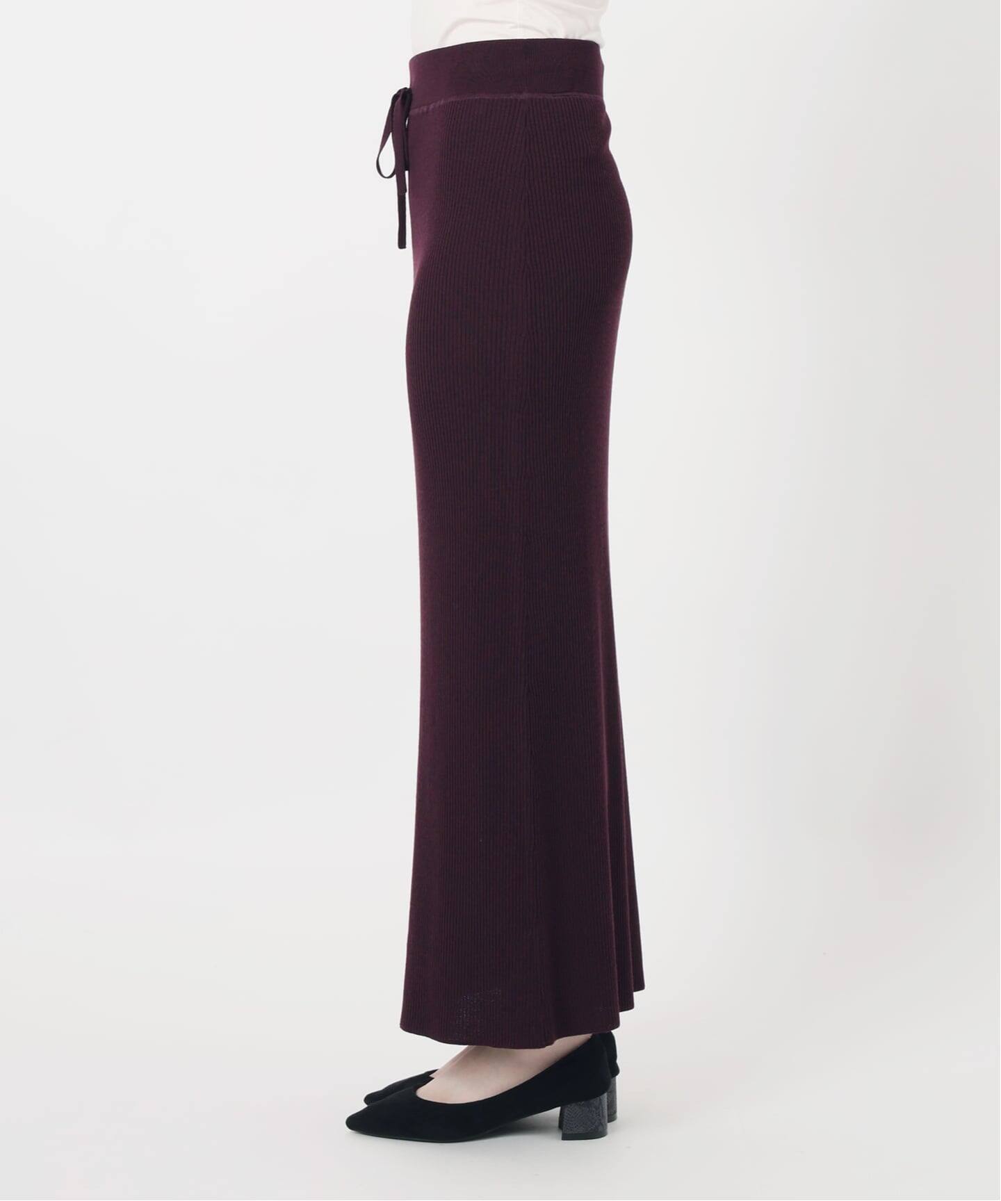 美品＊VERMEIL par iena ウール100% フレア　ロングスカート Embraced wool RIB スカート（ロング・マキシ丈スカート）｜VERMEIL
