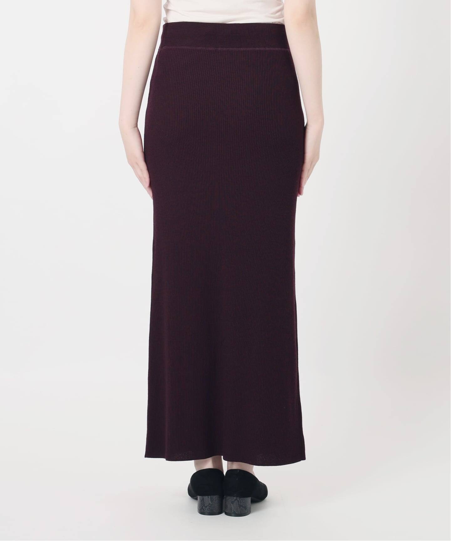 美品＊VERMEIL par iena ウール100% フレア　ロングスカート Embraced wool RIB スカート（ロング・マキシ丈スカート）｜VERMEIL