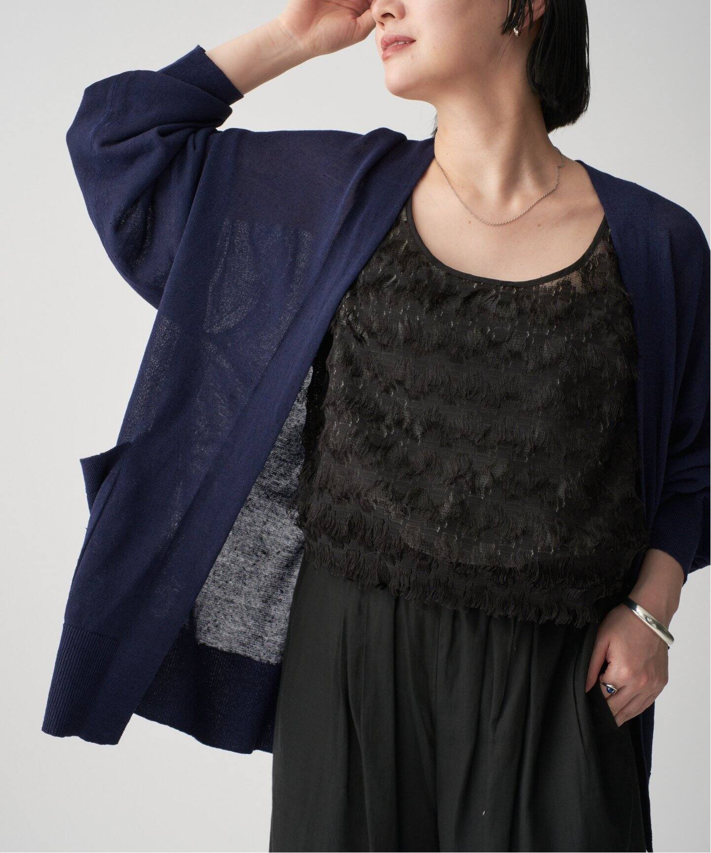 Linen knit topper カーディガン（カーディガン）｜VERMEIL par iena 
