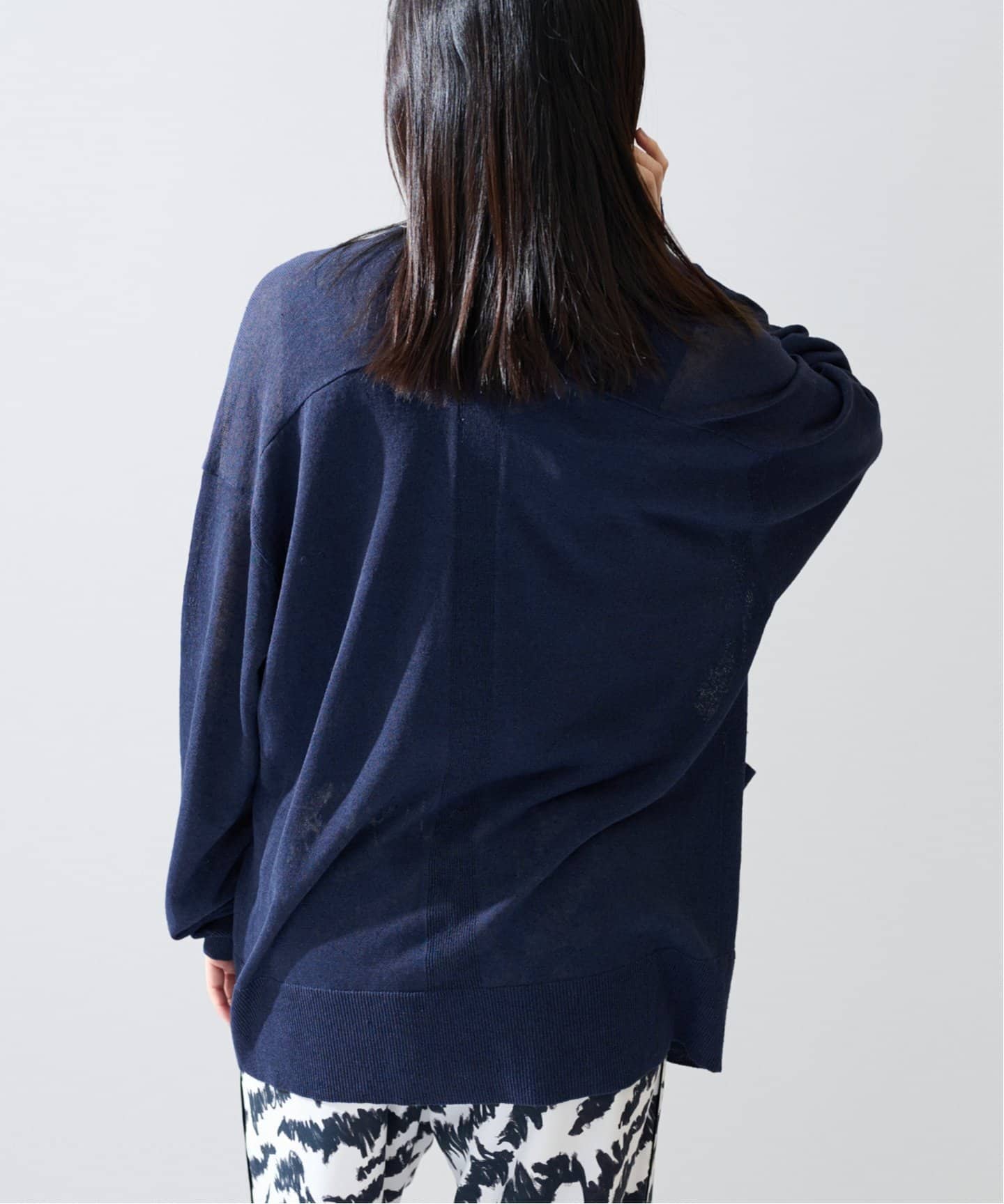 Linen knit topper カーディガン（カーディガン）｜VERMEIL par
