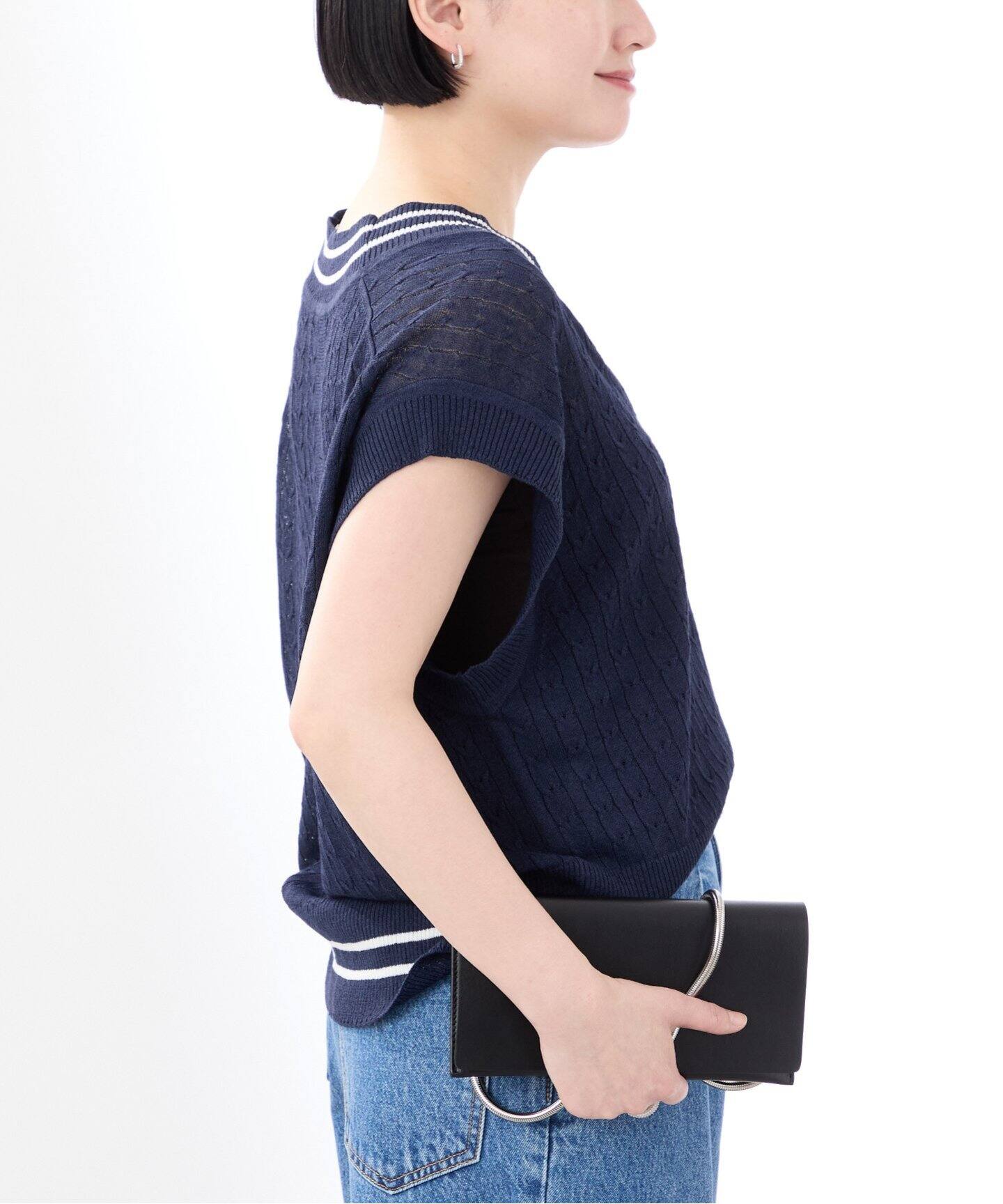 Linen Knit Cable ベスト（ベスト）｜VERMEIL par iena