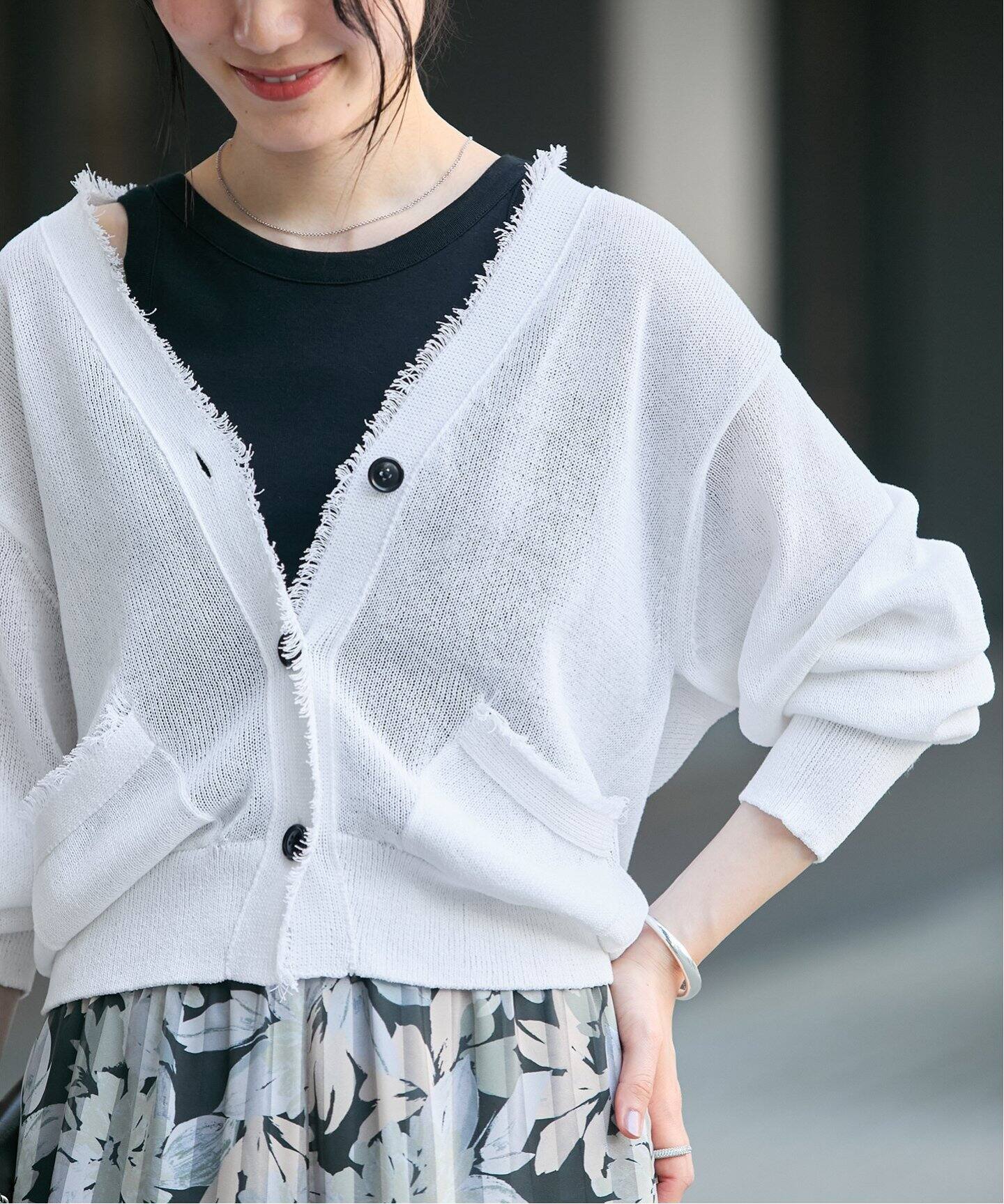 24SS VERMEIL par iena ペーパーテープヤーン　カーデ VERMEIL par iena｜ペーパーテープヤーン カーデ | Rakuten