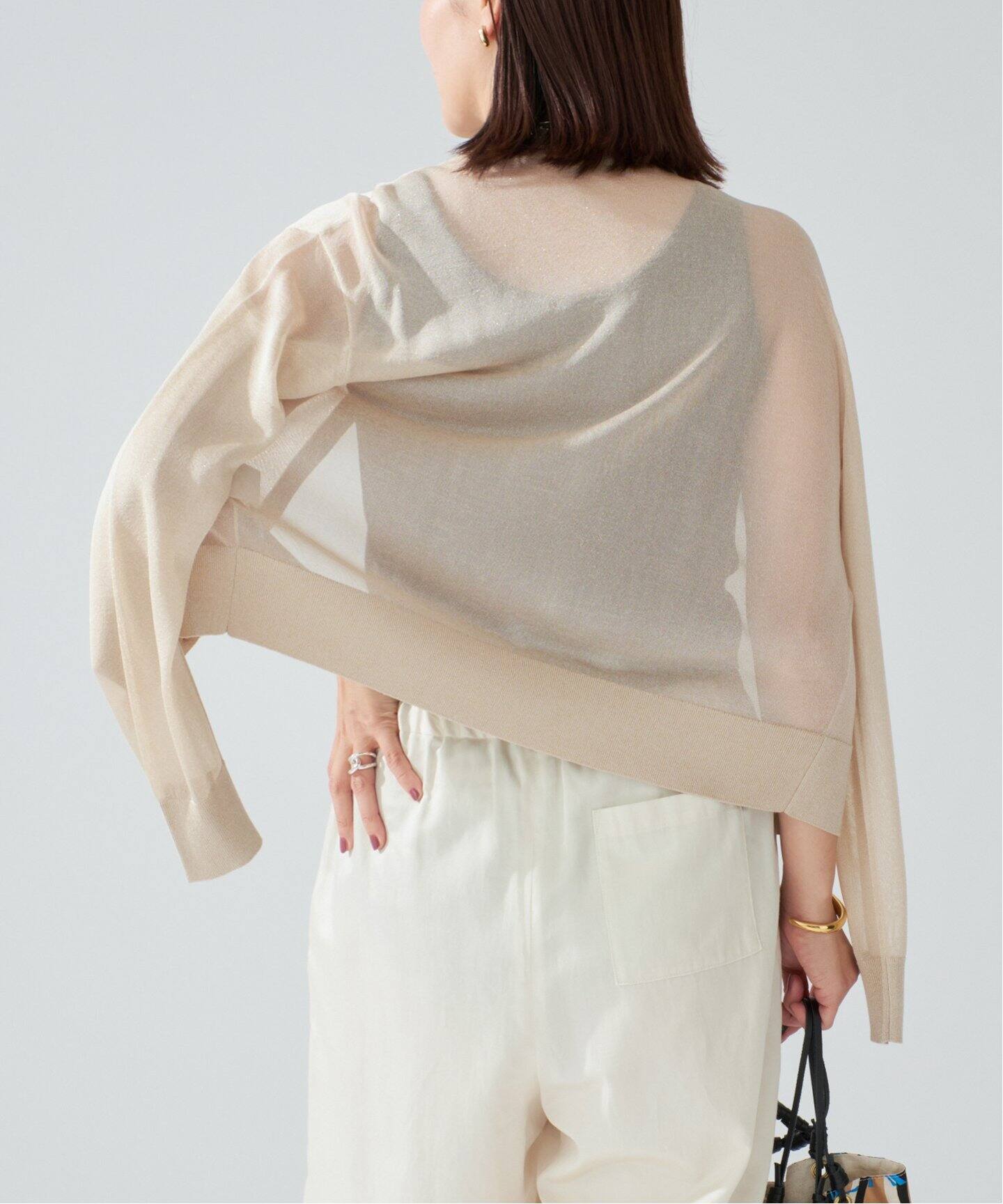 Luxe Sheer Knit Short カーディガン（カーディガン）｜VERMEIL par
