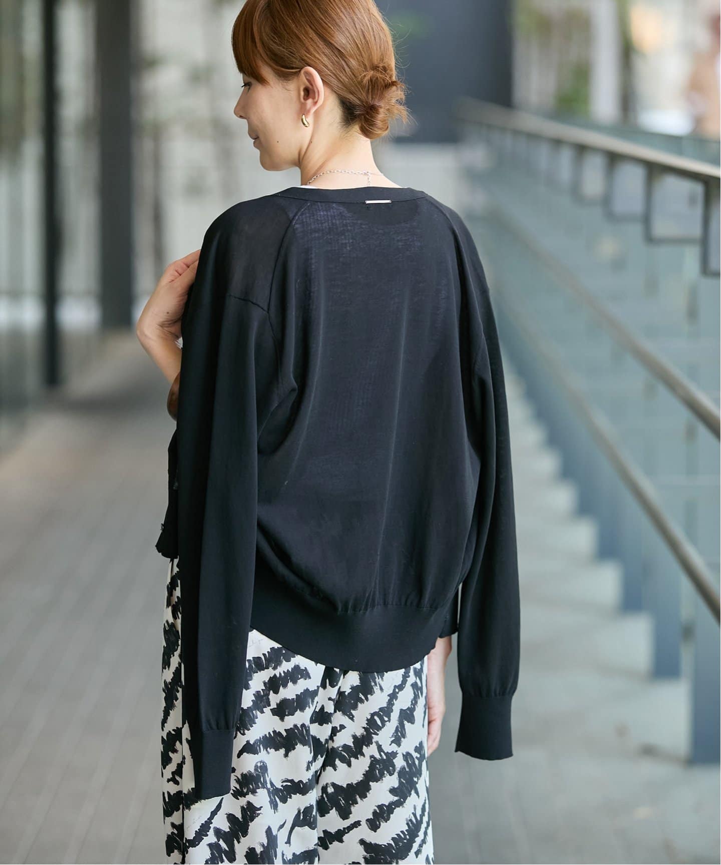 VERMEIL par iena｜ICE Feel Cotton Knit Vネックカーディガン