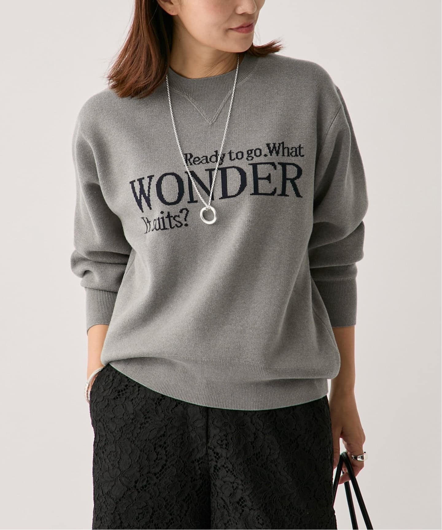 値上げ ヴェルメイユパーイエナ 2024AWロゴスエット 予約》LOGO Knit pullover(ニット/セーター)|VERMEIL par