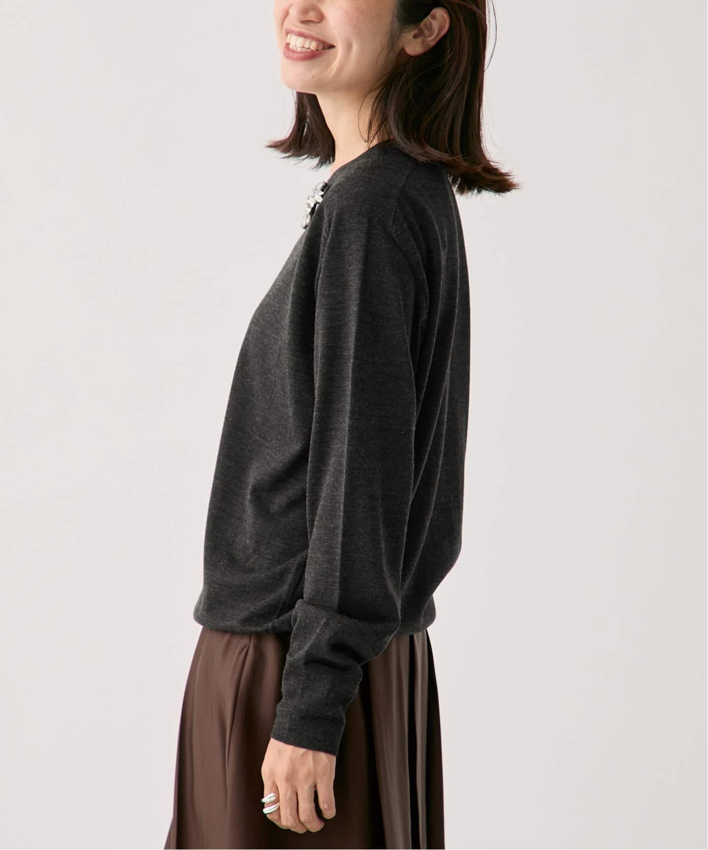 2023年AW ヴェルメイユパーイエナ　ニット 予約》GLOW wool crew knit（ニット／セーター）｜VERMEIL par