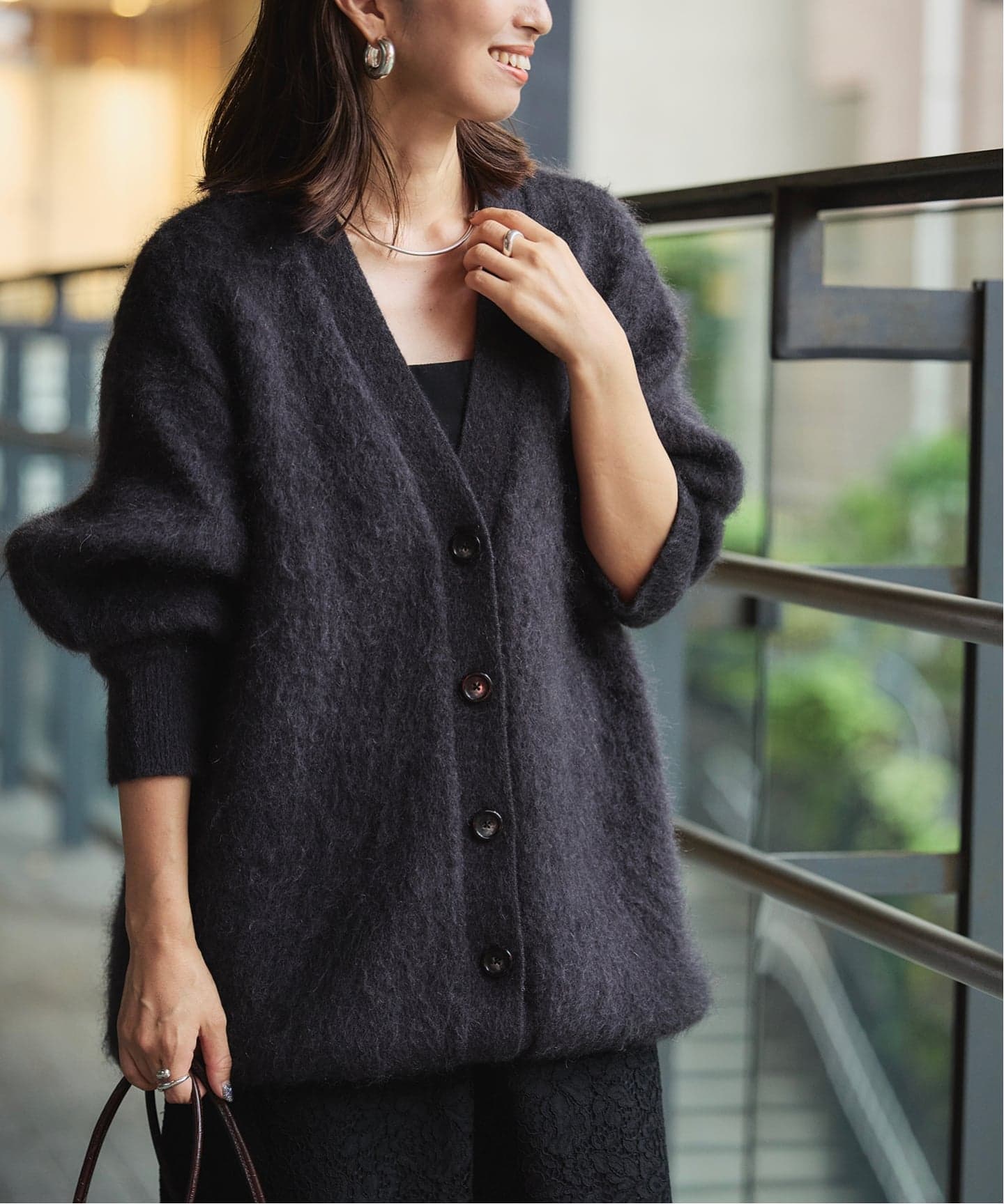 ヴェルメイユ　イエナ　ビッグカーディガン　モヘヤ Mohair Rich Blend カーディガン（カーディガン）｜VERMEIL par iena