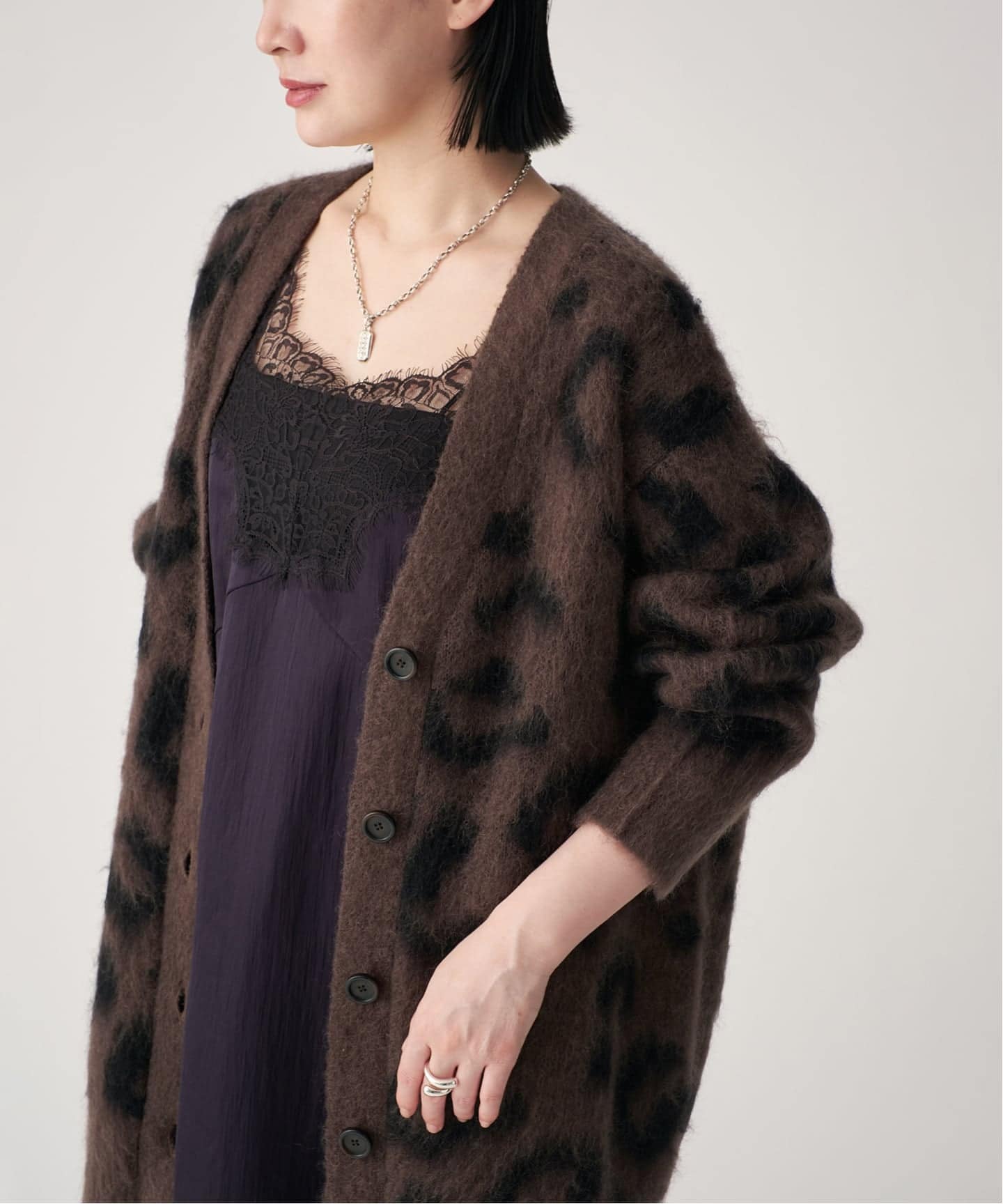 イエナモヘアカーディガン Mohair Rich Blend カーディガン（カーディガン）｜VERMEIL par iena