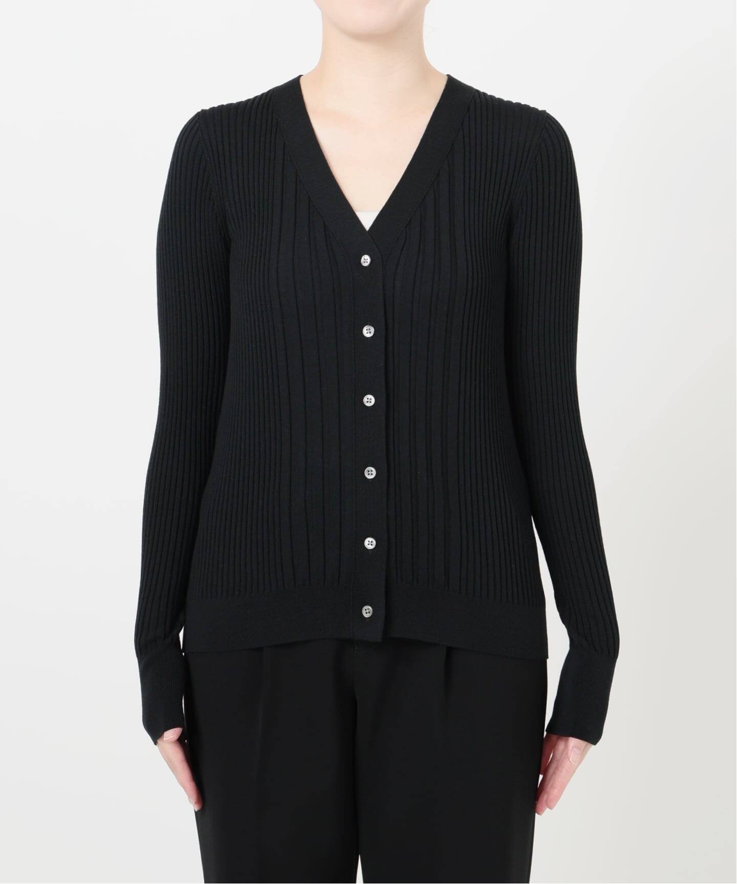 【美品】ヴェルメイユパーイエナ 定価3万円 ウール リブ Vネック カーディガン 美品】ヴェルメイユパーイエナ 定価3万円 ウール リブ Vネック