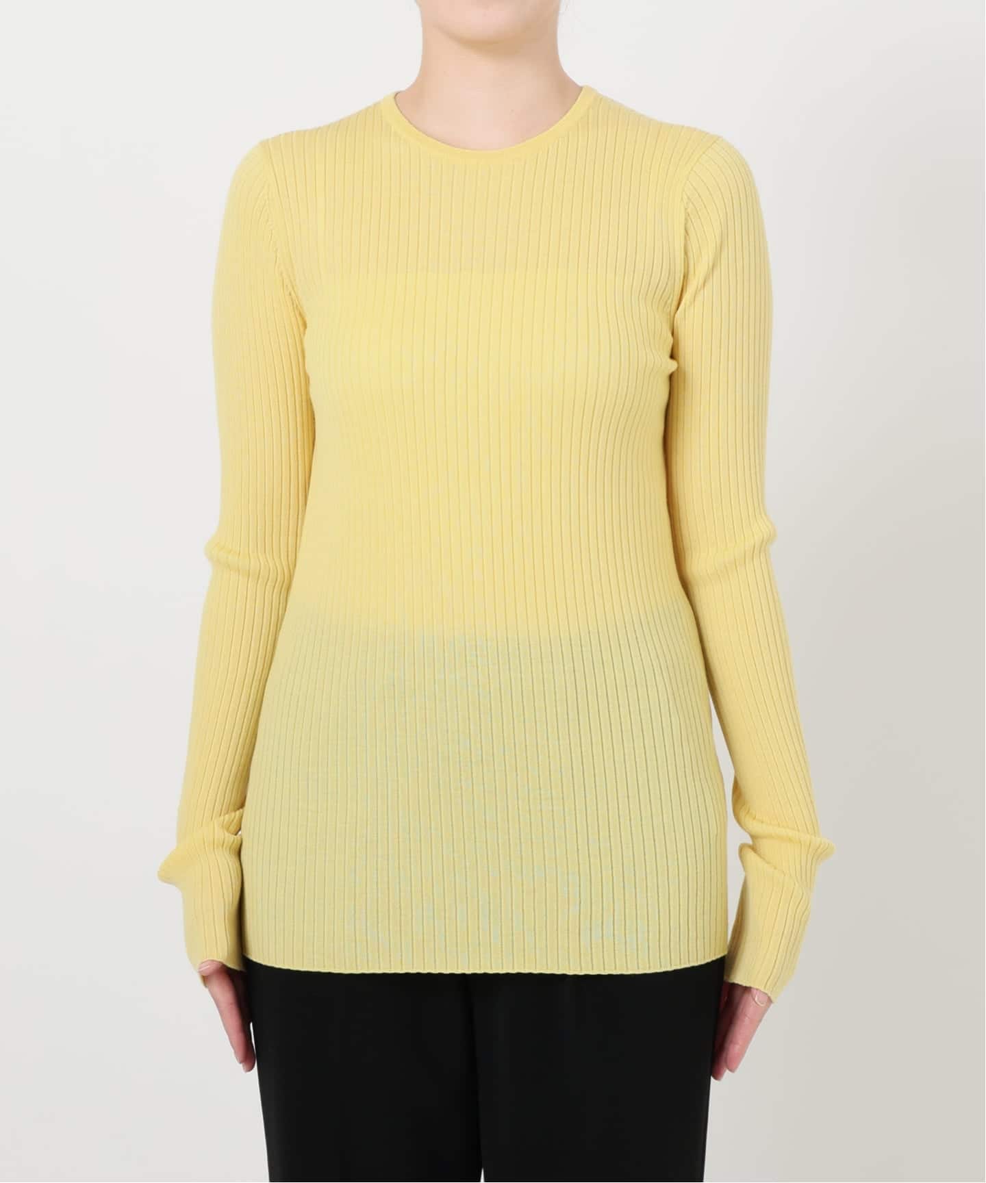 SLOWOOL Rib クルーネックプルオーバー（ニット／セーター）｜VERMEIL