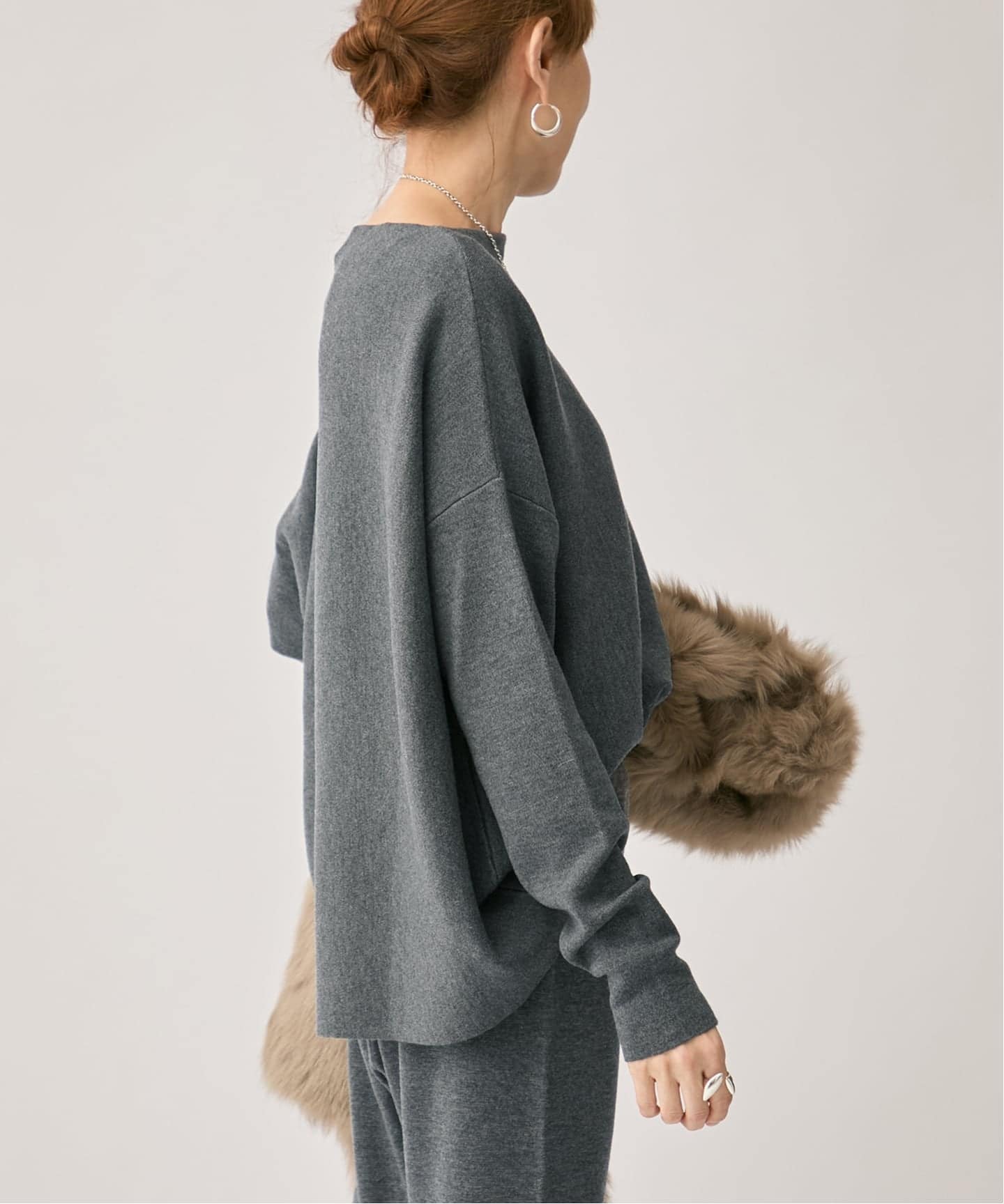 【美品】ヴェルメイユパーイエナ ファーニットボートネックプルオーバー 近年モデル VERMEIL par iena（ヴェルメイユパーイエナ） ニット ファーニット